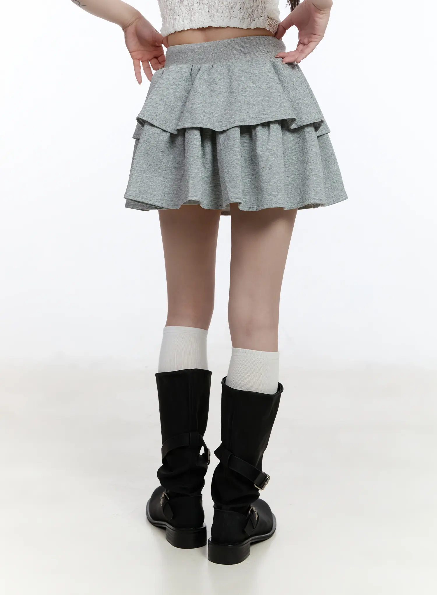 Layered Ruffle Mini Skirt CA501 - Image 6
