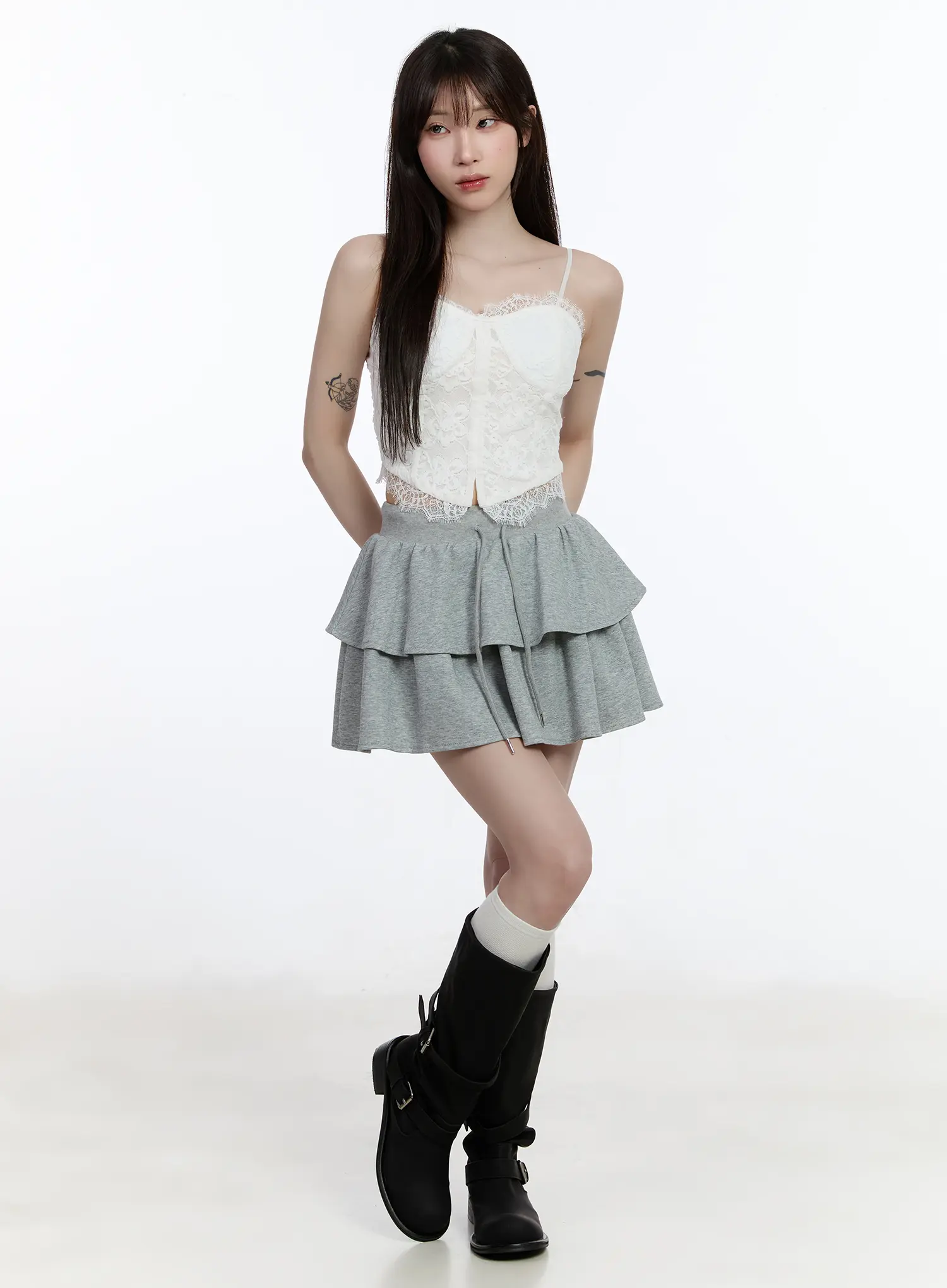 Layered Ruffle Mini Skirt CA501 - Image 7