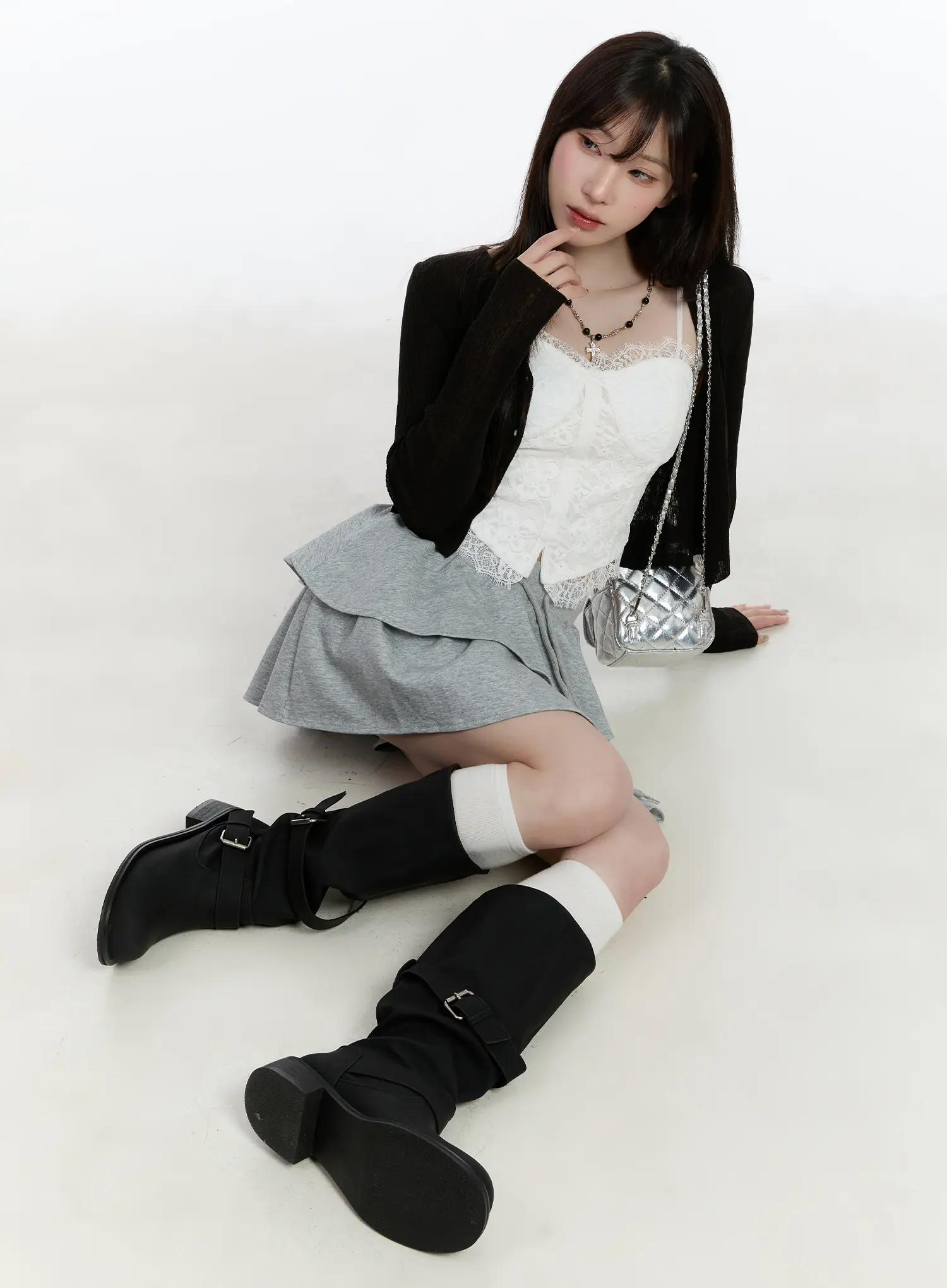 Layered Ruffle Mini Skirt CA501 - Image 8