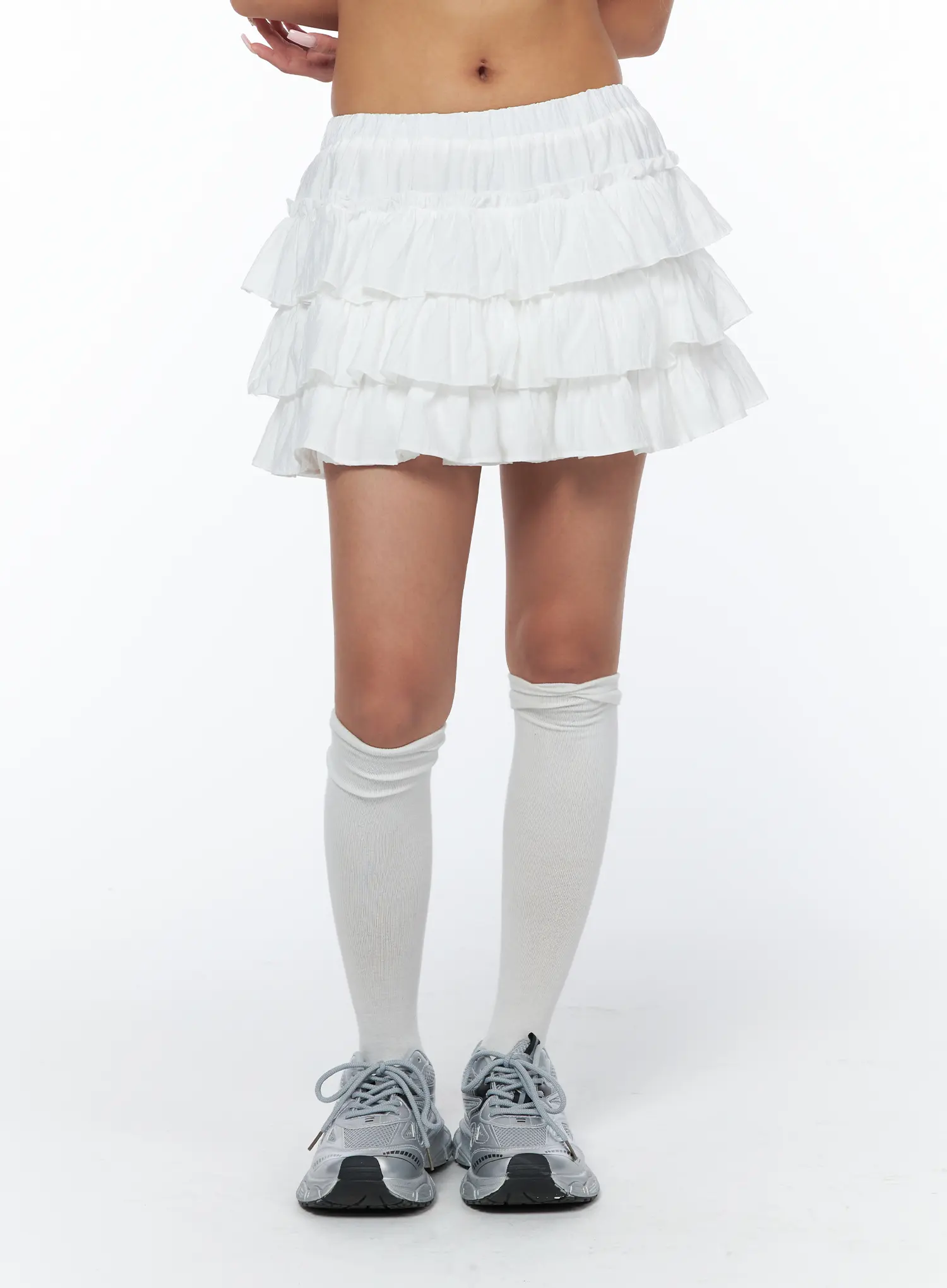 Layered Ruffle Mini Skirt CA516 - Image 2