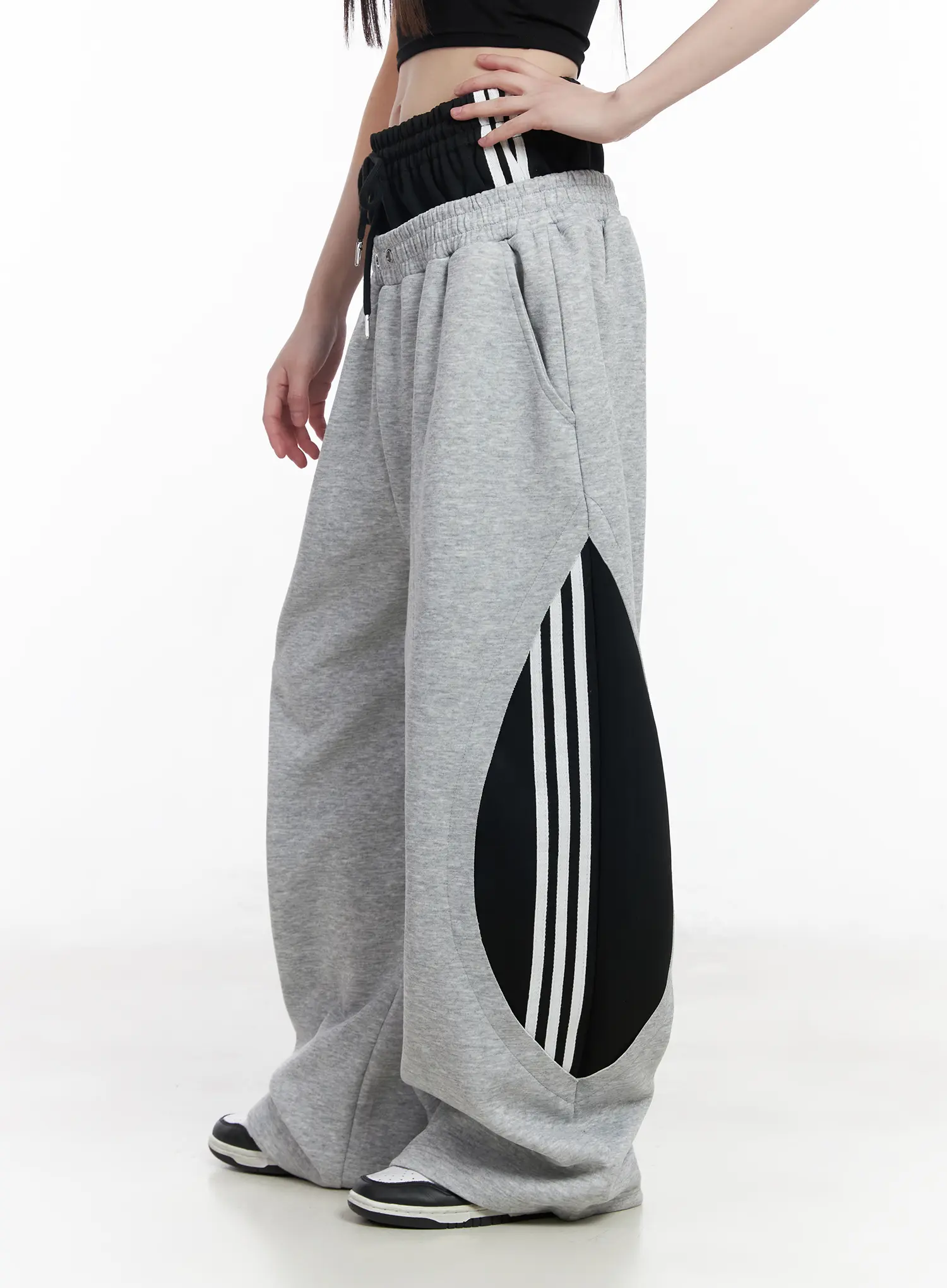 Layered Wide Leg Track Pants CM525 - Image 4