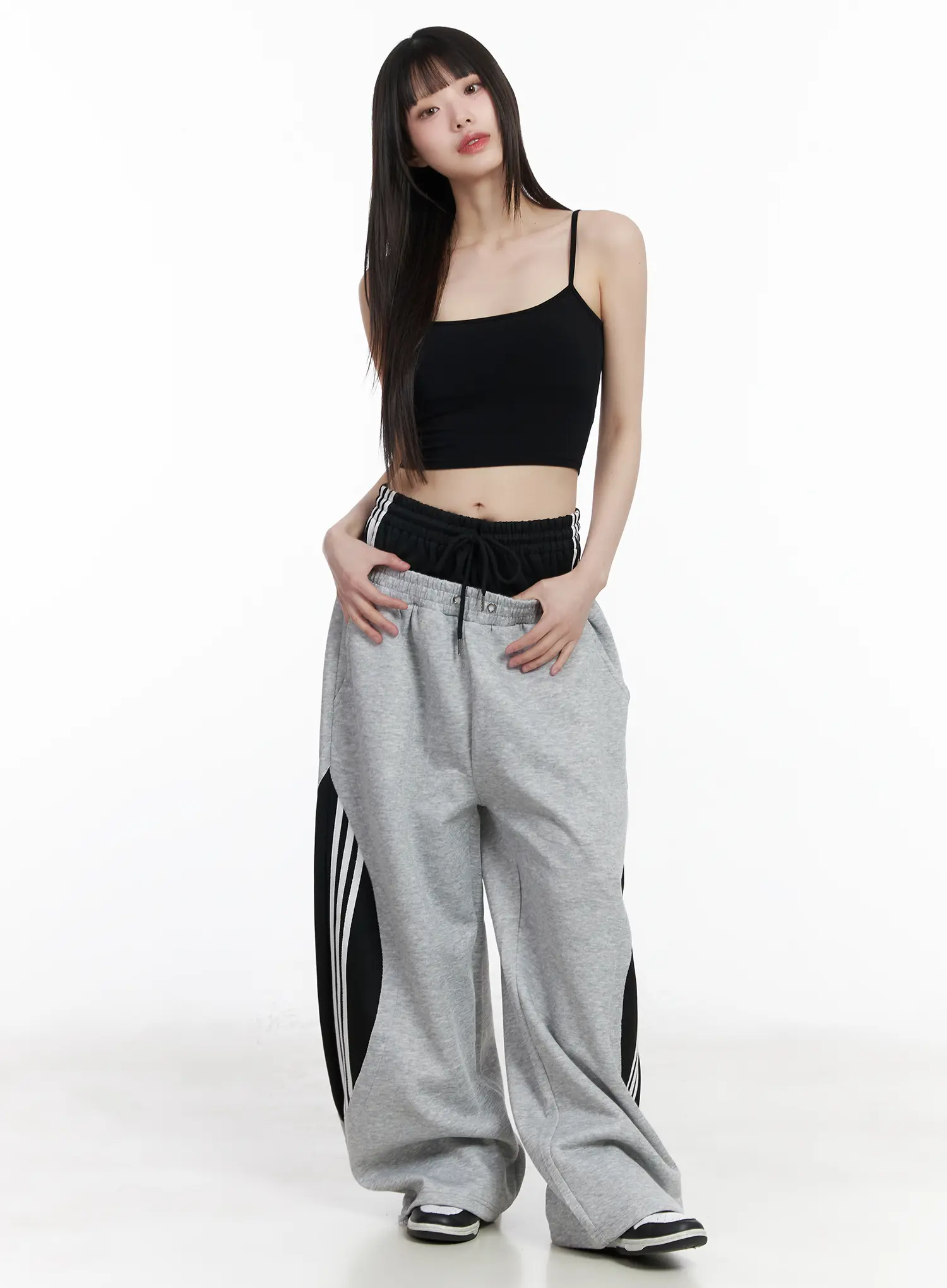 Layered Wide Leg Track Pants CM525 - Image 5