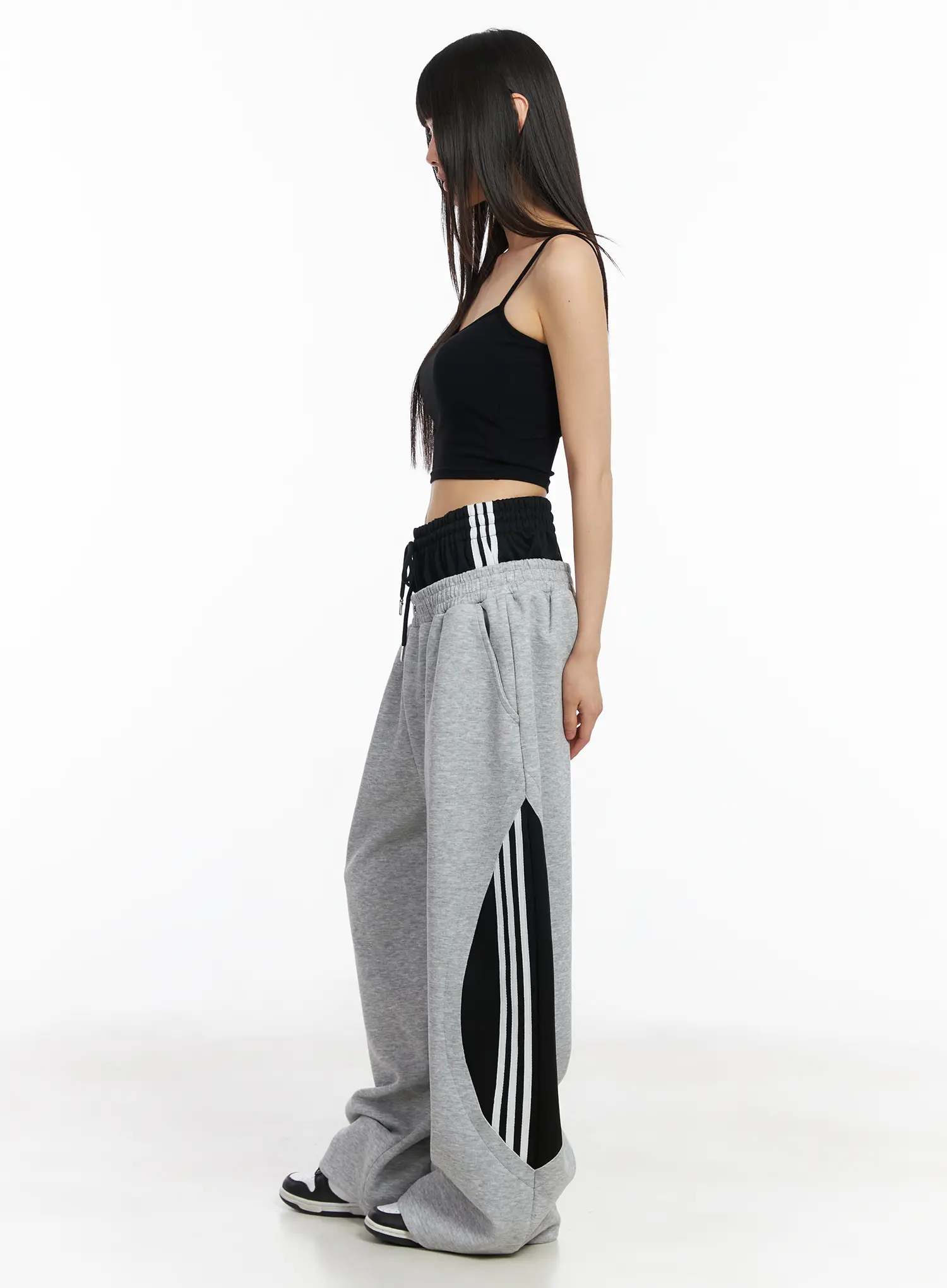 Layered Wide Leg Track Pants CM525 - Image 6