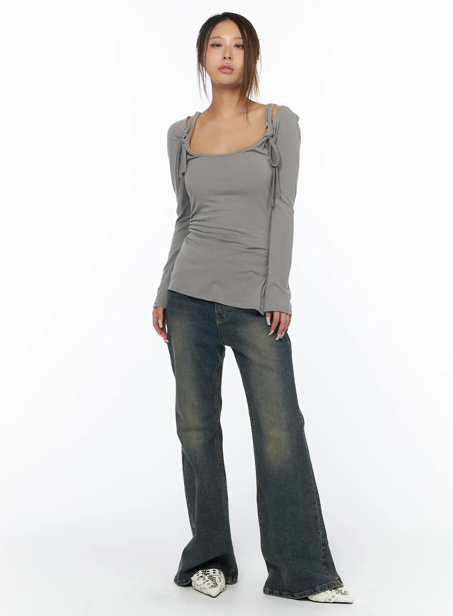 Legacy Washed Flare Jeans CA517 - Image 5