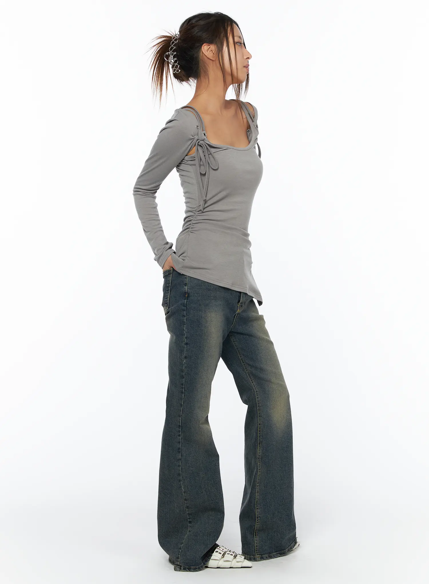 Legacy Washed Flare Jeans CA517 - Image 6