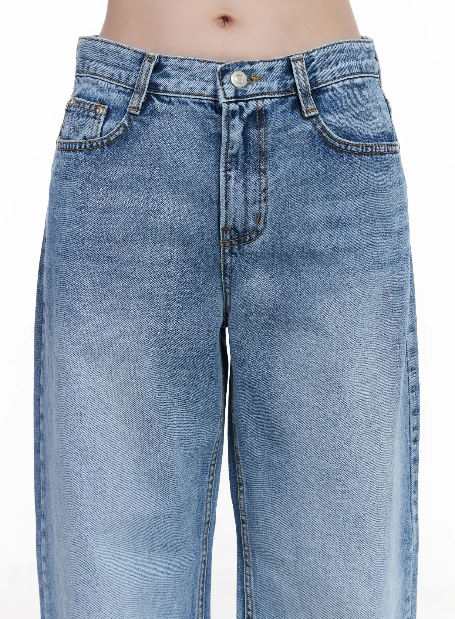 Leilani Vintage Wash Wide Leg Jeans CA510 - Image 3