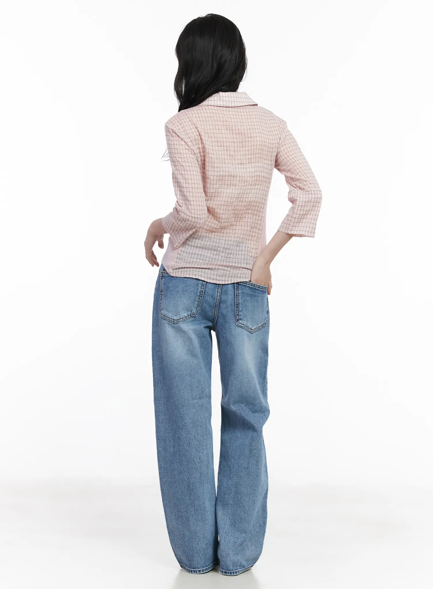 Leilani Vintage Wash Wide Leg Jeans CA510 - Image 7