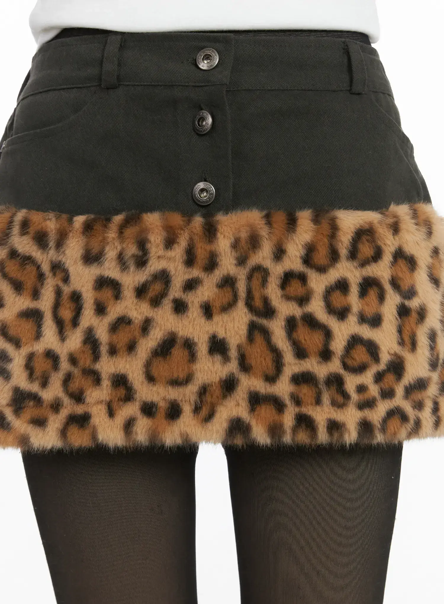 Leopard Fur Miniskirt CJ501 - Image 6
