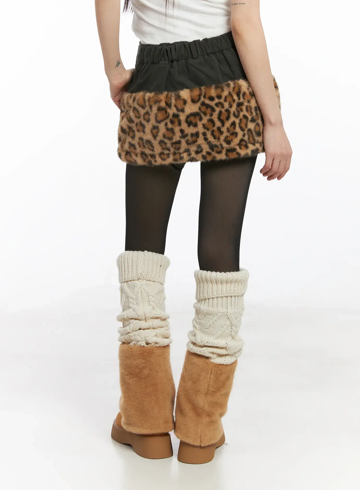 Leopard Fur Miniskirt CJ501 - Image 8