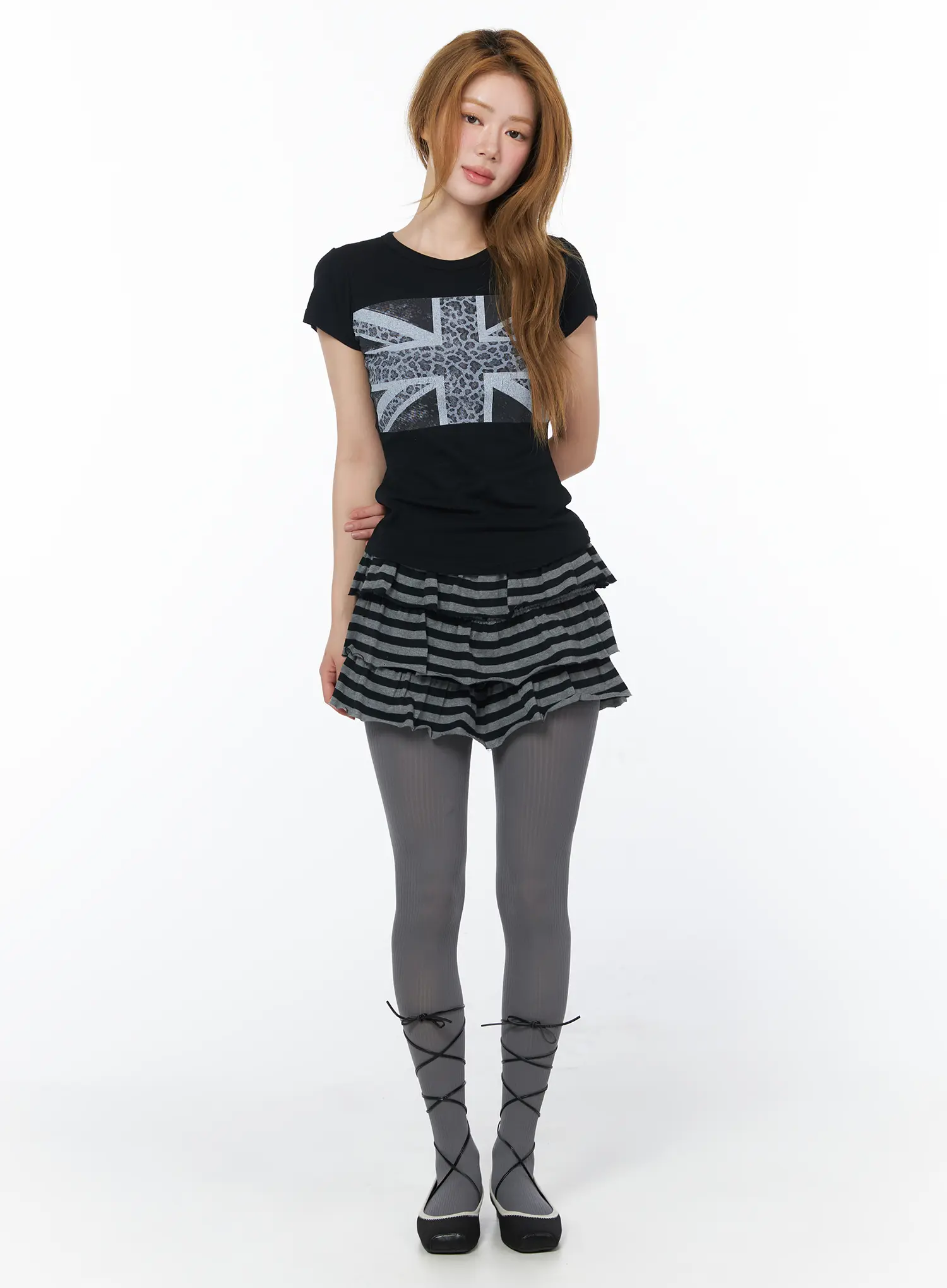 Leopard Graphic Short Sleeve Top CY506 - Image 3