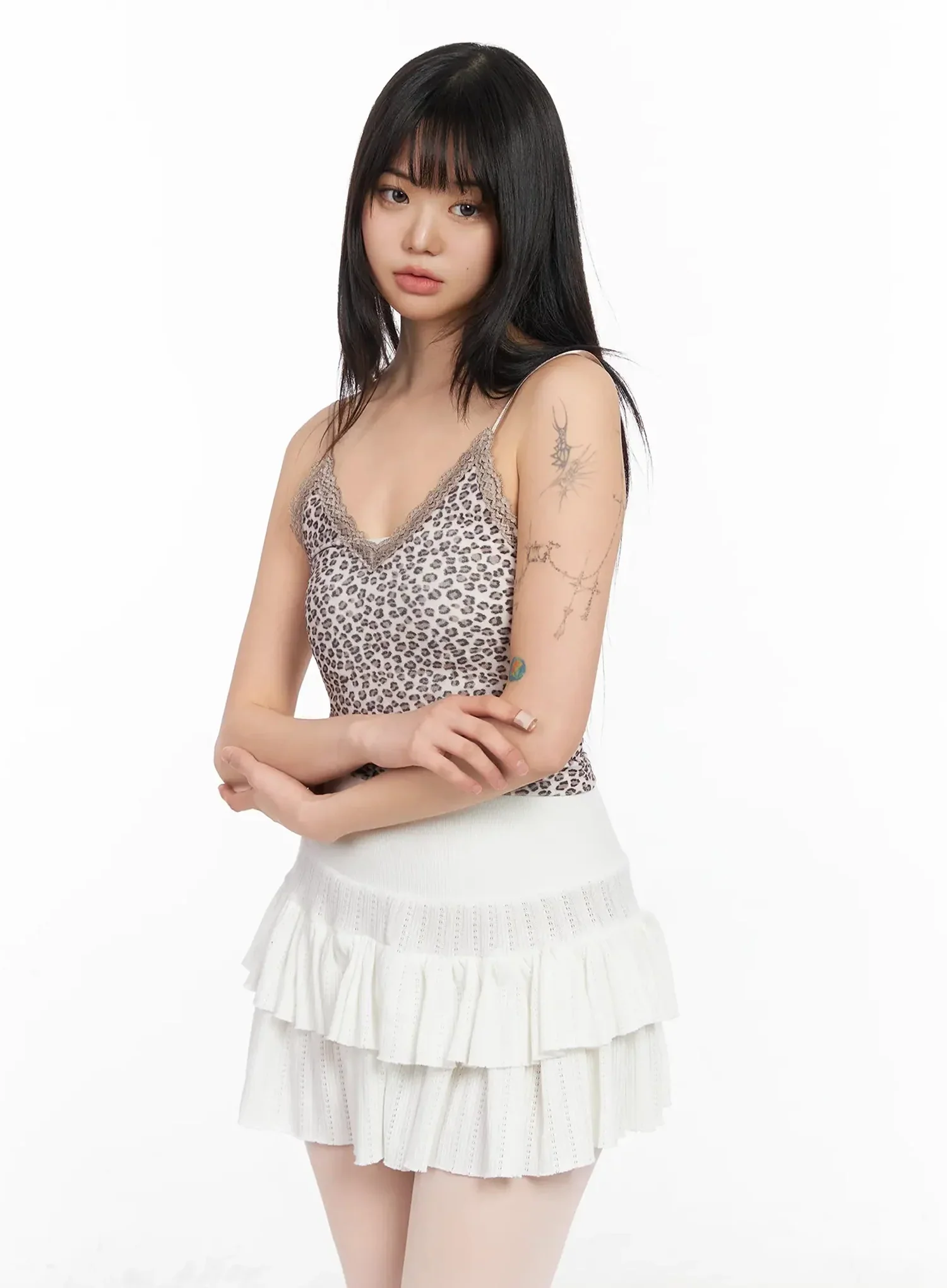 Leopard Print Lace Trim Cami IA523 - Image 16