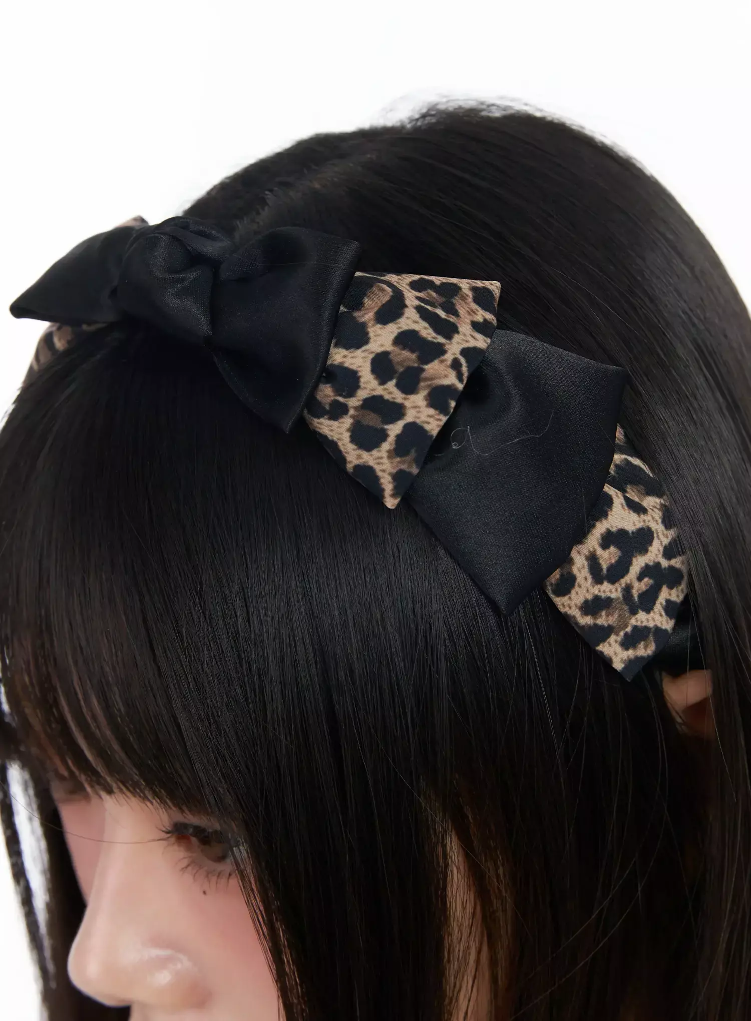 Leopard Satin Bow Headband IM530 - Image 6