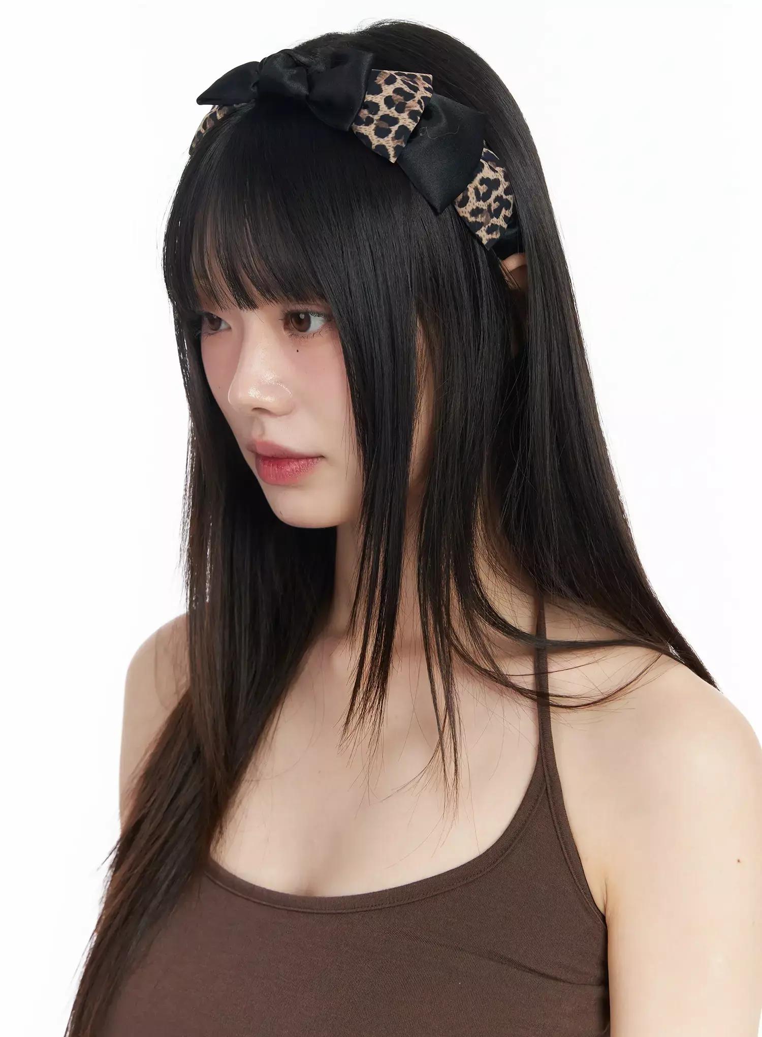 Leopard Satin Bow Headband IM530 - Image 8
