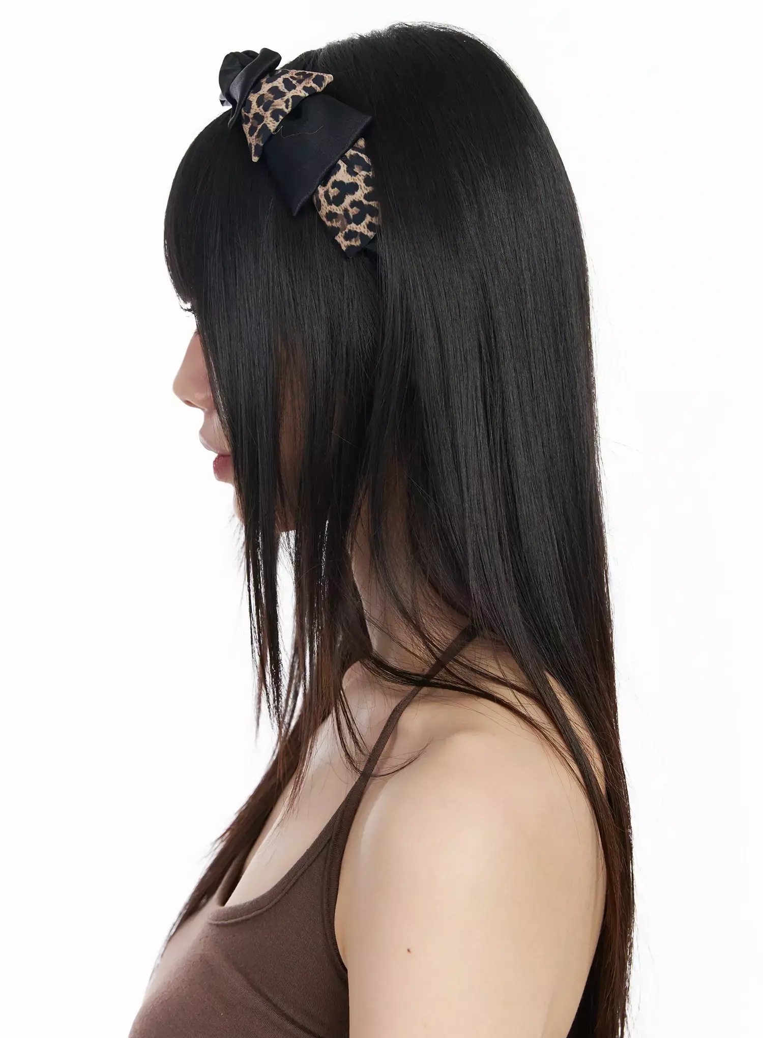 Leopard Satin Bow Headband IM530 - Image 9