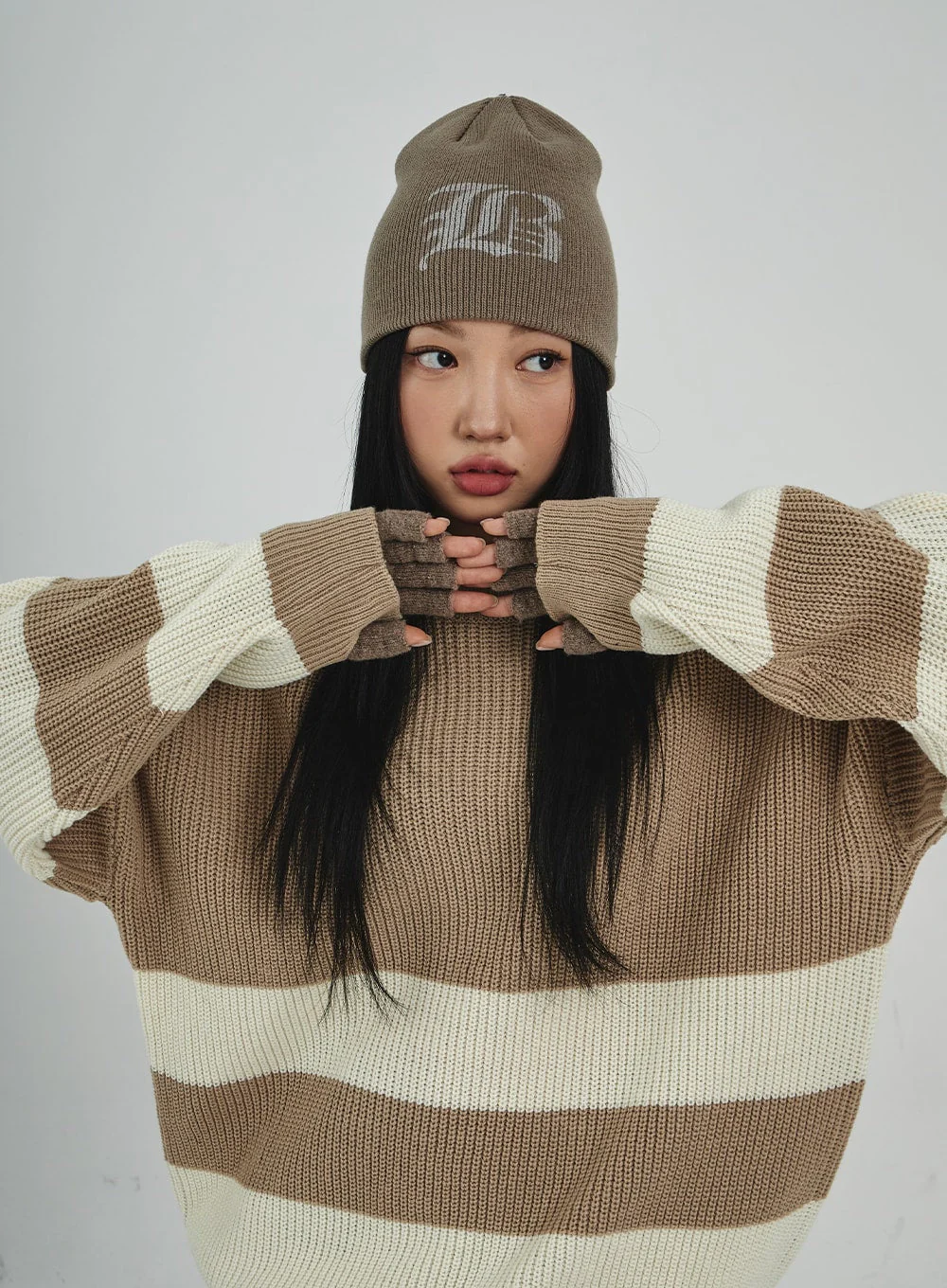 Lettering Detail Beanie Hat CD01 - Image 2