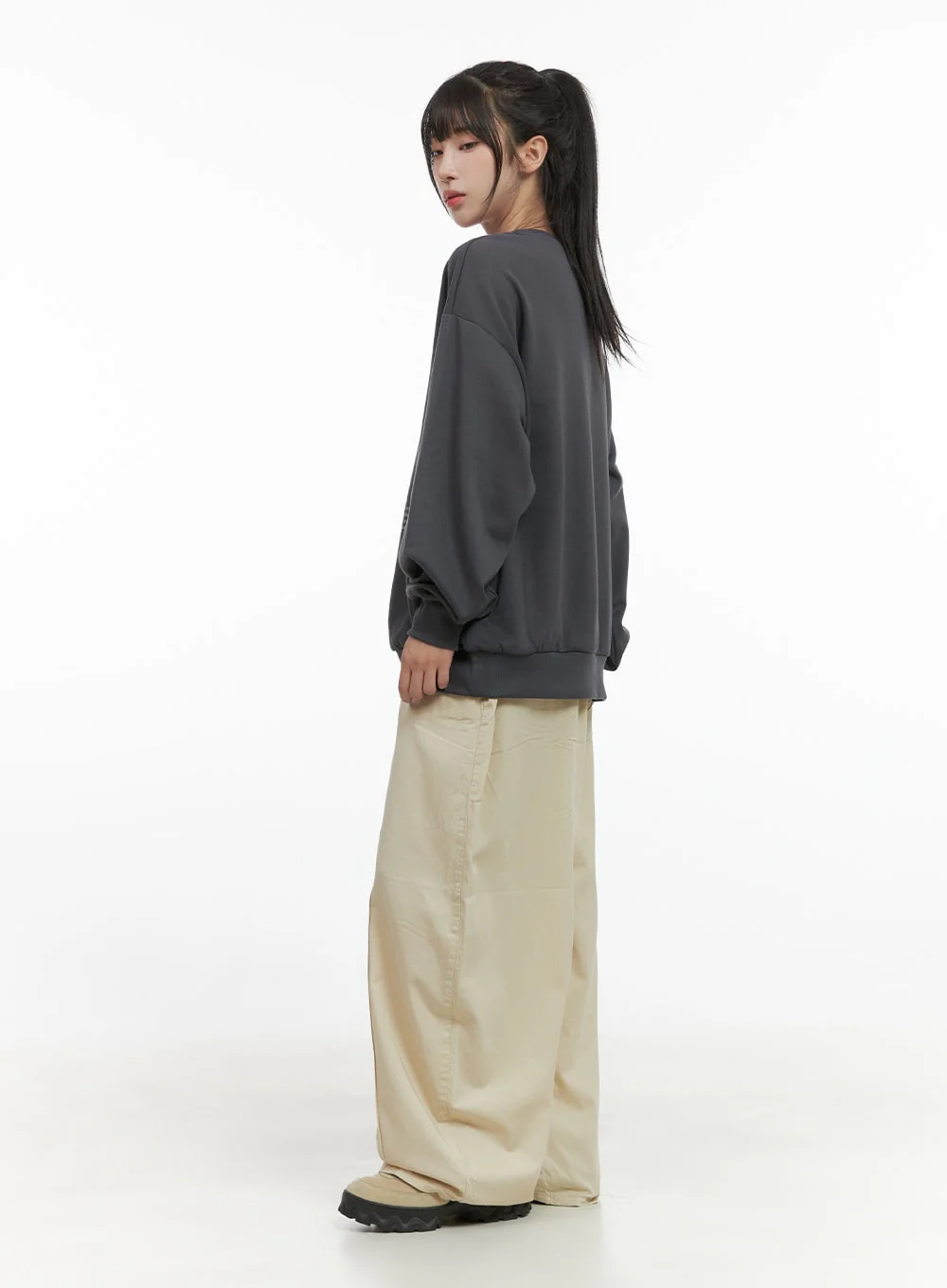 Lettering Oversized Sweatshirt CG430 - Image 3