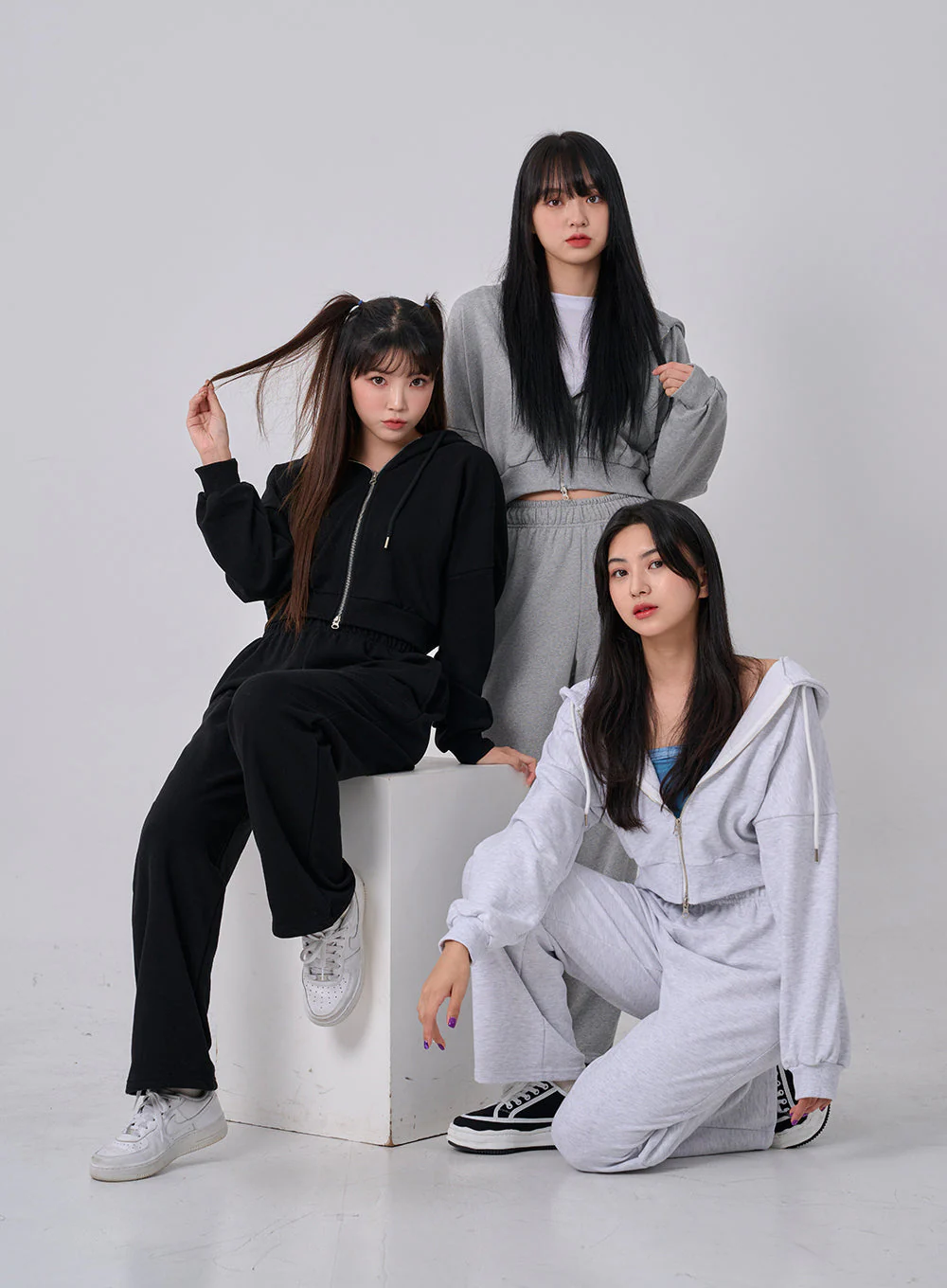 Lewkin Soft Basic Two Way Hoodie Zip Up C1210 - Image 14