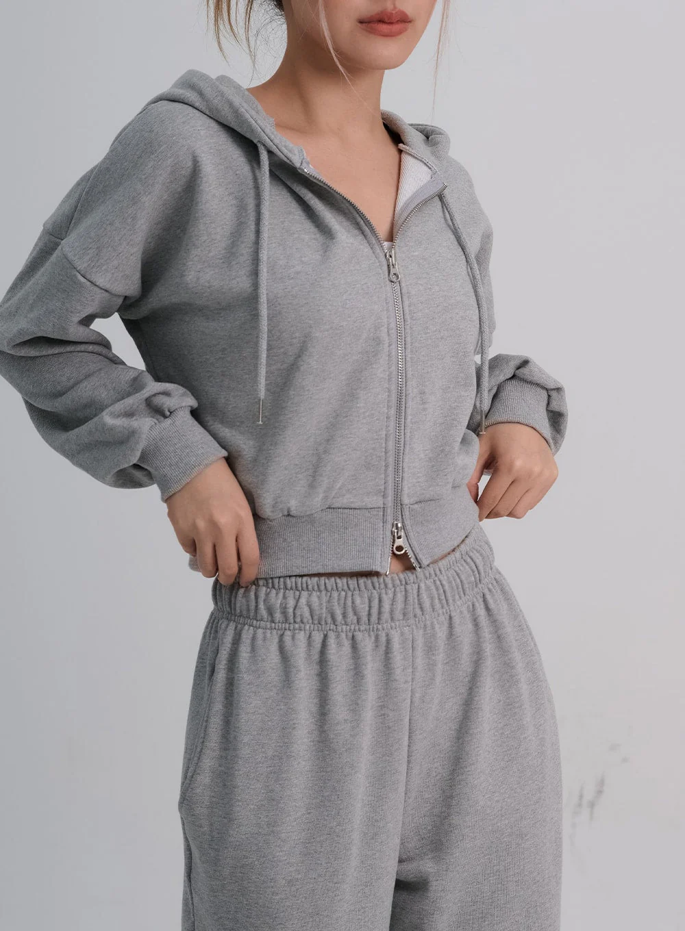 Lewkin Soft Basic Two Way Hoodie Zip Up C1210 - Image 15