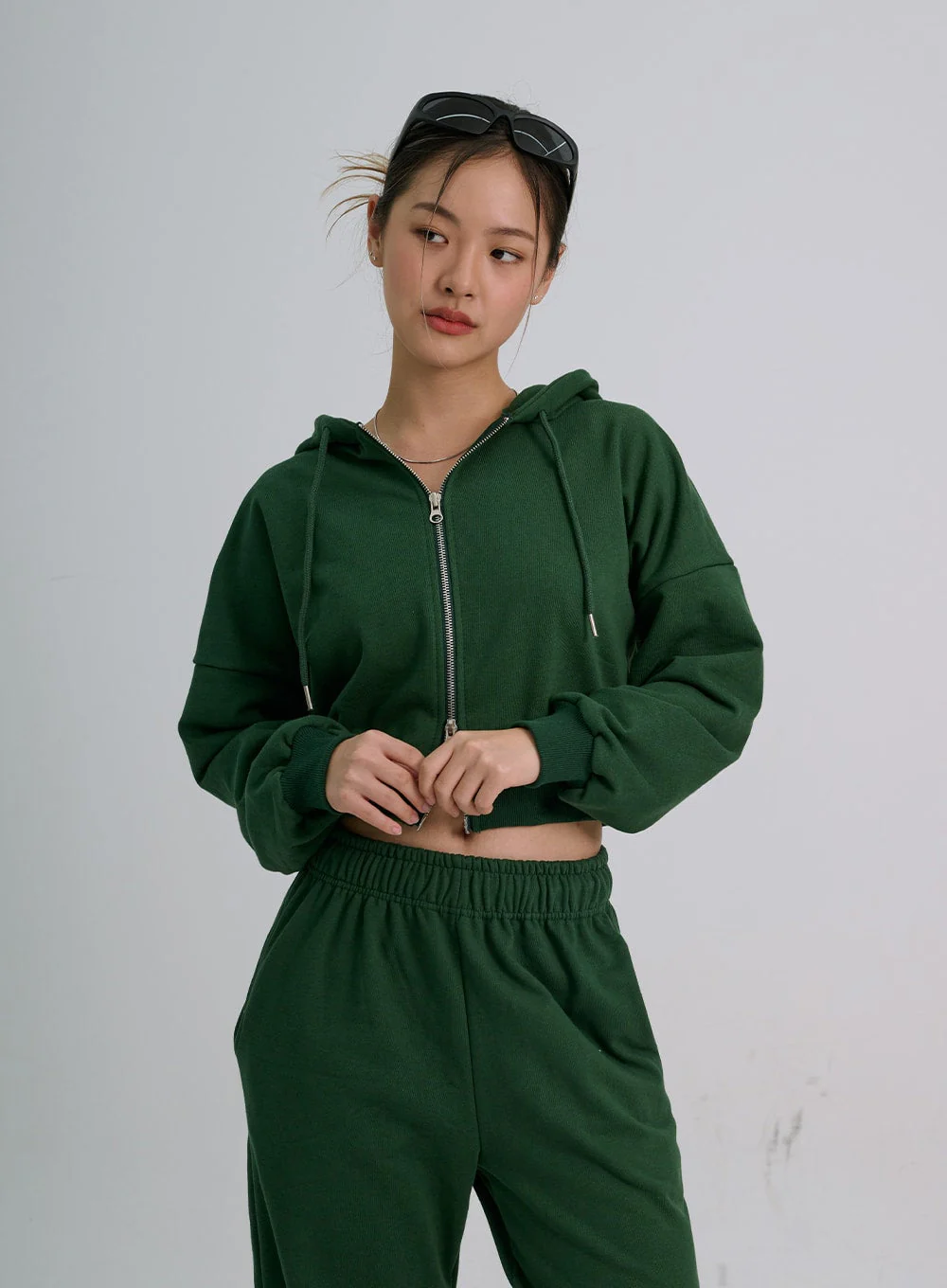 Lewkin Soft Basic Two Way Hoodie Zip Up C1210 - Image 21