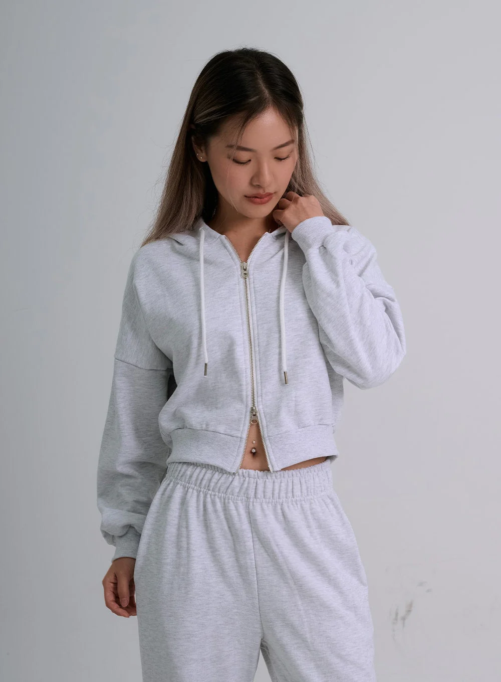 Lewkin Soft Basic Two Way Hoodie Zip Up C1210 - Image 22