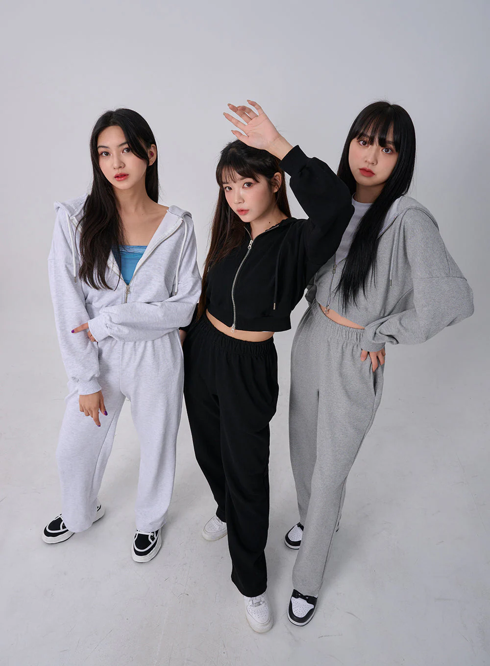 Lewkin Soft Basic Two Way Hoodie Zip Up C1210 - Image 34
