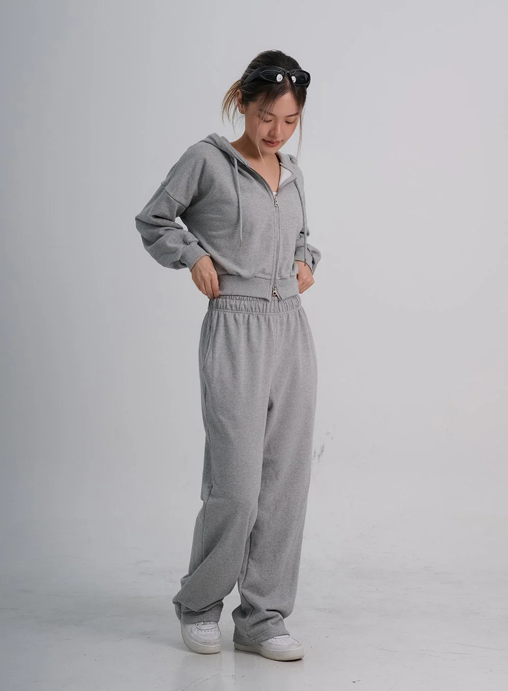 Lewkin Soft Basic Two Way Hoodie Zip Up C1210 - Image 5