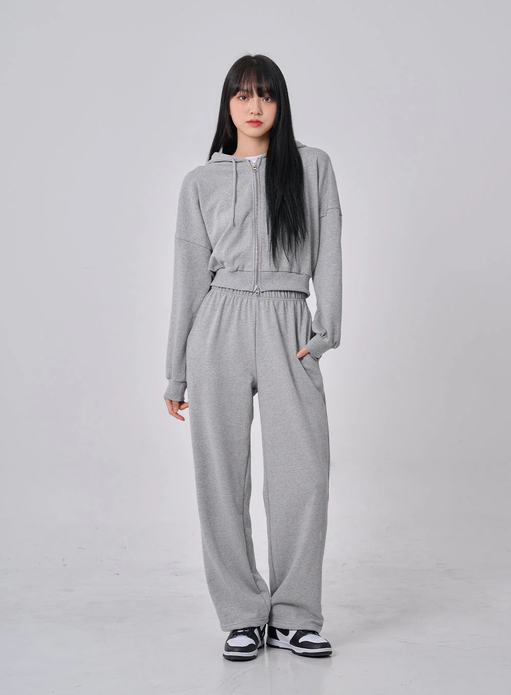 Lewkin Soft Basic Two Way Hoodie Zip Up C1210 - Image 6