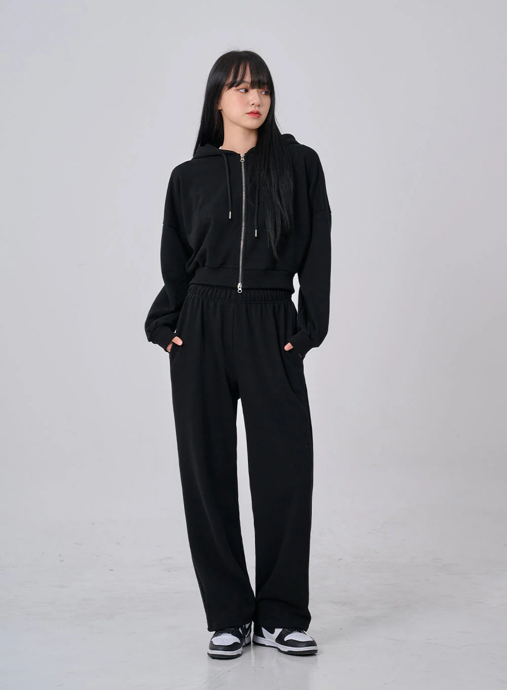 Lewkin Soft Basic Two Way Hoodie Zip Up C1210 - Image 7