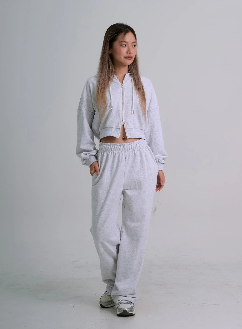 Lewkin Soft Basic Two Way Hoodie Zip Up C1210 - Image 9