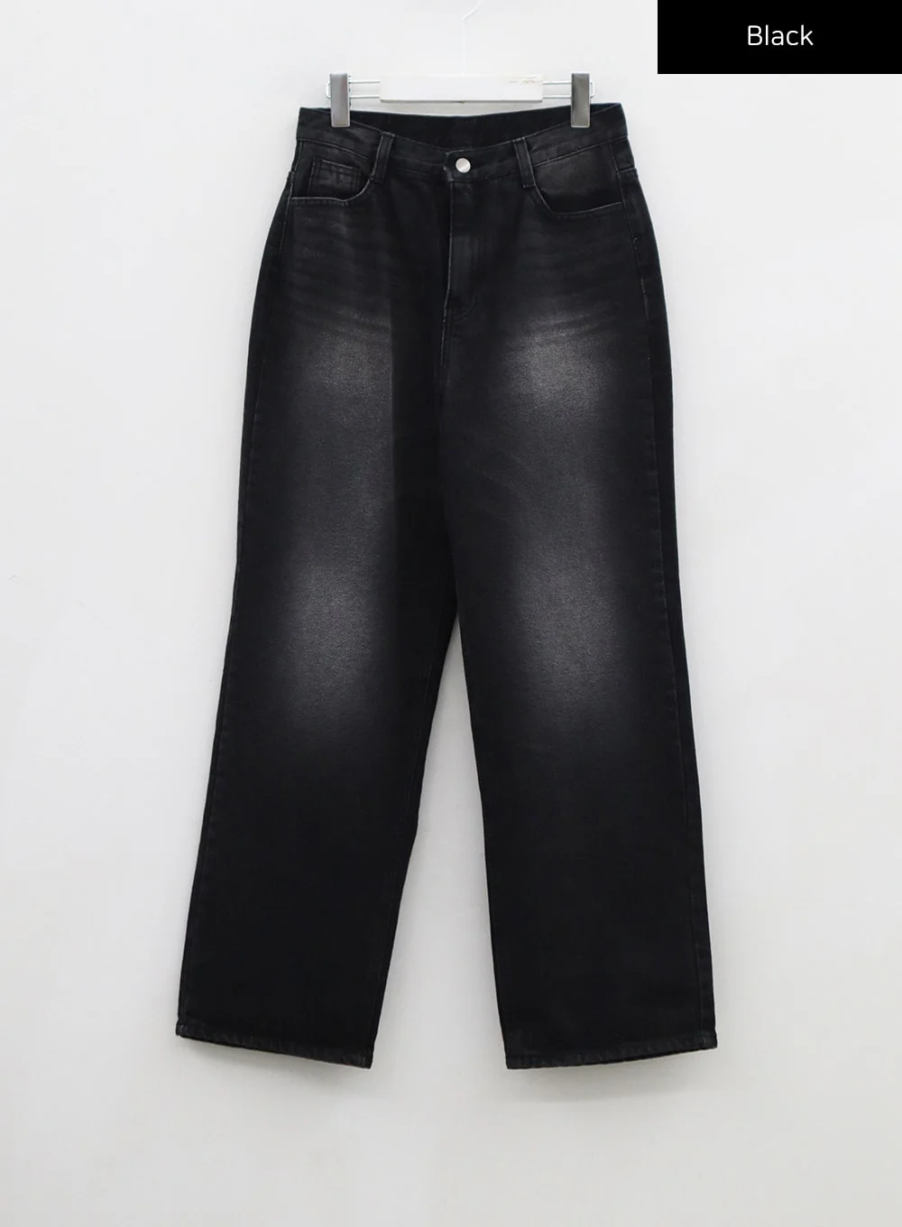 Light Washing Wide Leg Black Jeans CN23 - Image 14