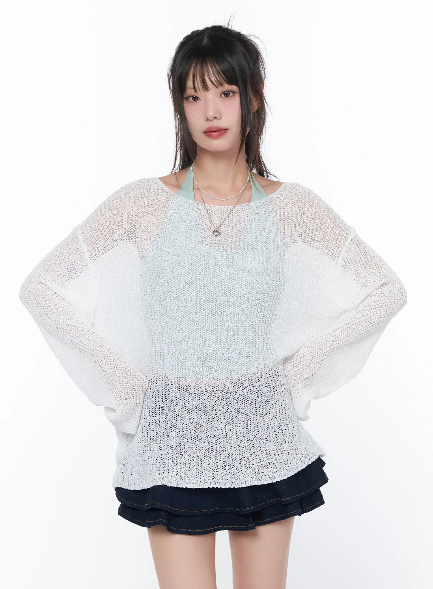 Lightweight Oversized Knit Cardigan CA530 - Image 4