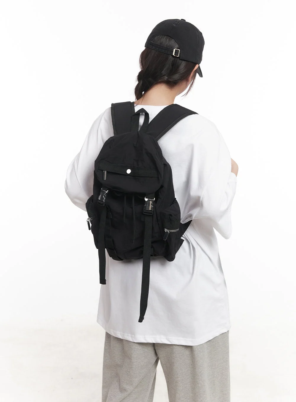 Lightweight Ribbon Buckle Backpack CA529 - Image 3