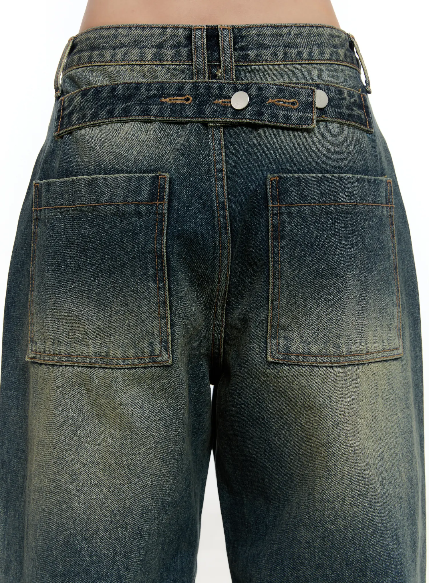 Lilian Vintage Wash Wide-Leg Jeans CS518 - Image 11