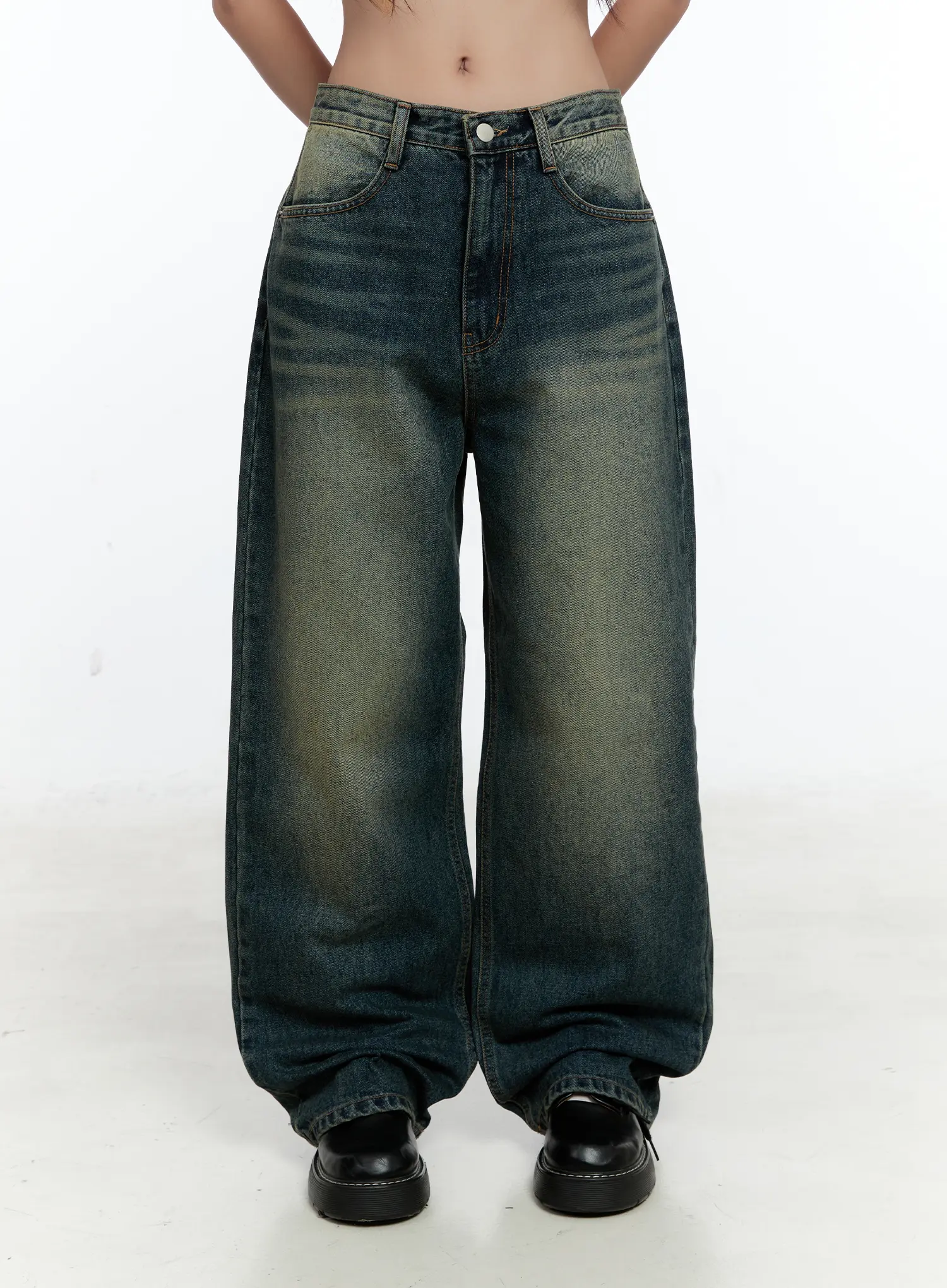 Lilian Vintage Wash Wide-Leg Jeans CS518 - Image 12