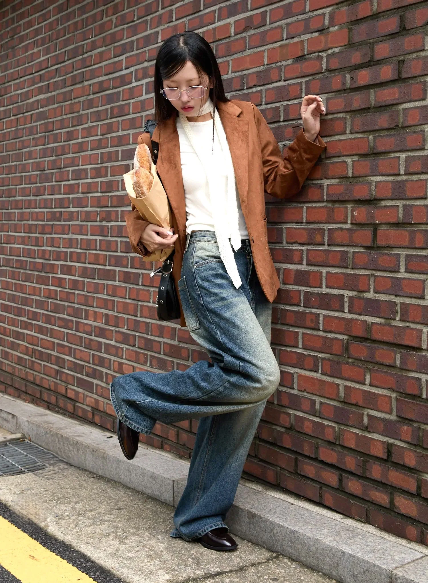 Lilian Vintage Wash Wide-Leg Jeans CS518 - Image 3