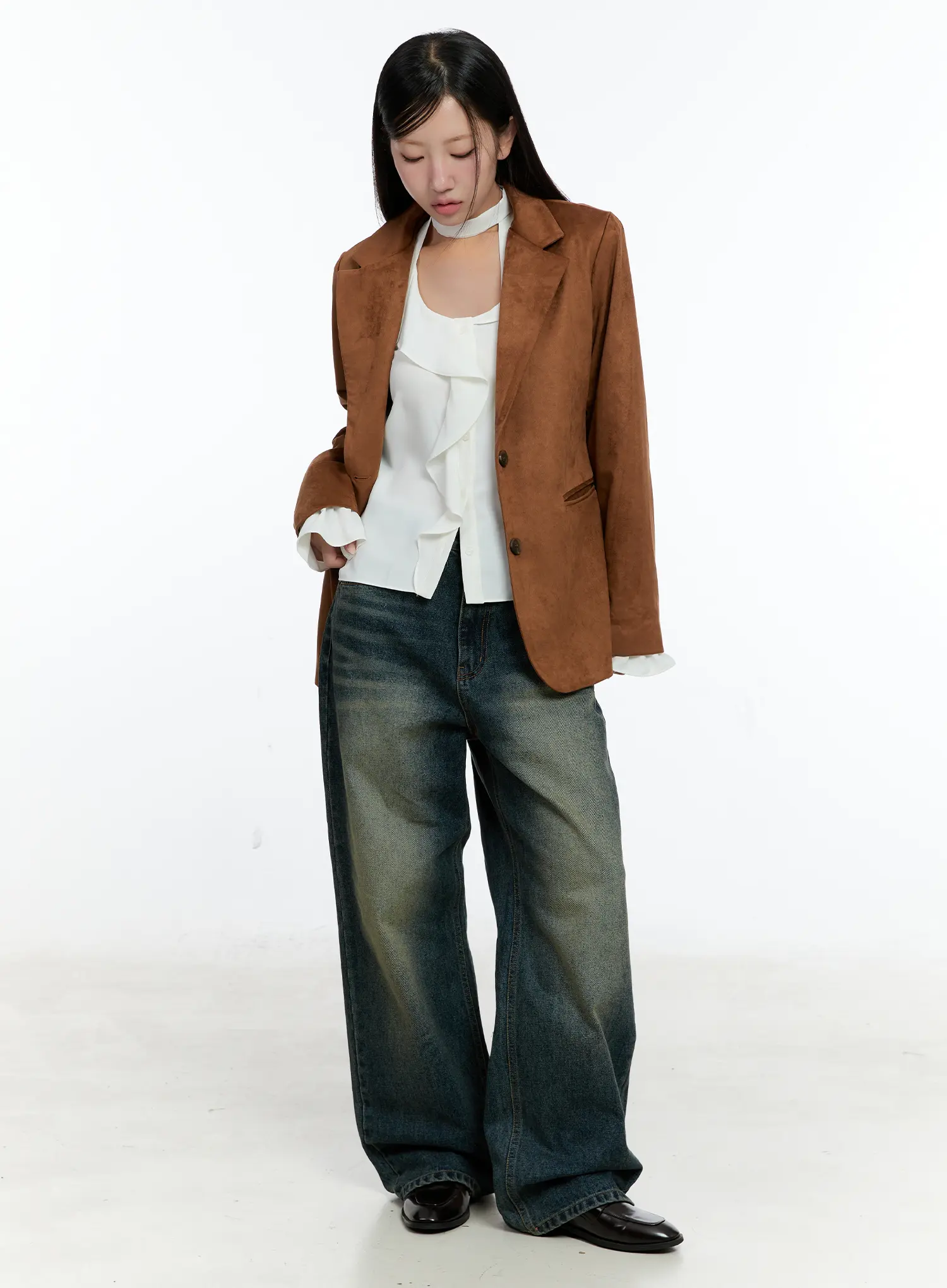 Lilian Vintage Wash Wide-Leg Jeans CS518 - Image 4