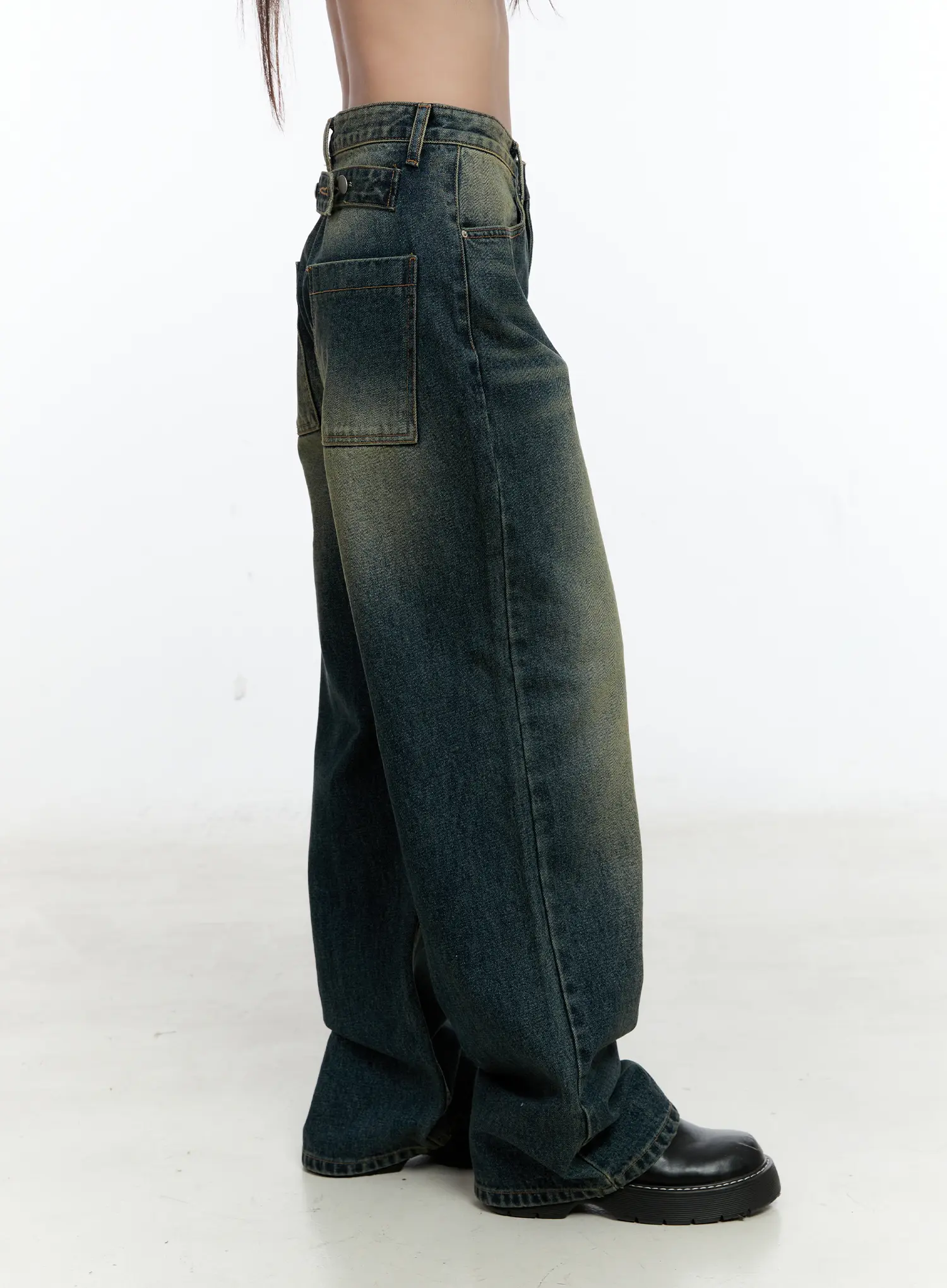 Lilian Vintage Wash Wide-Leg Jeans CS518 - Image 7