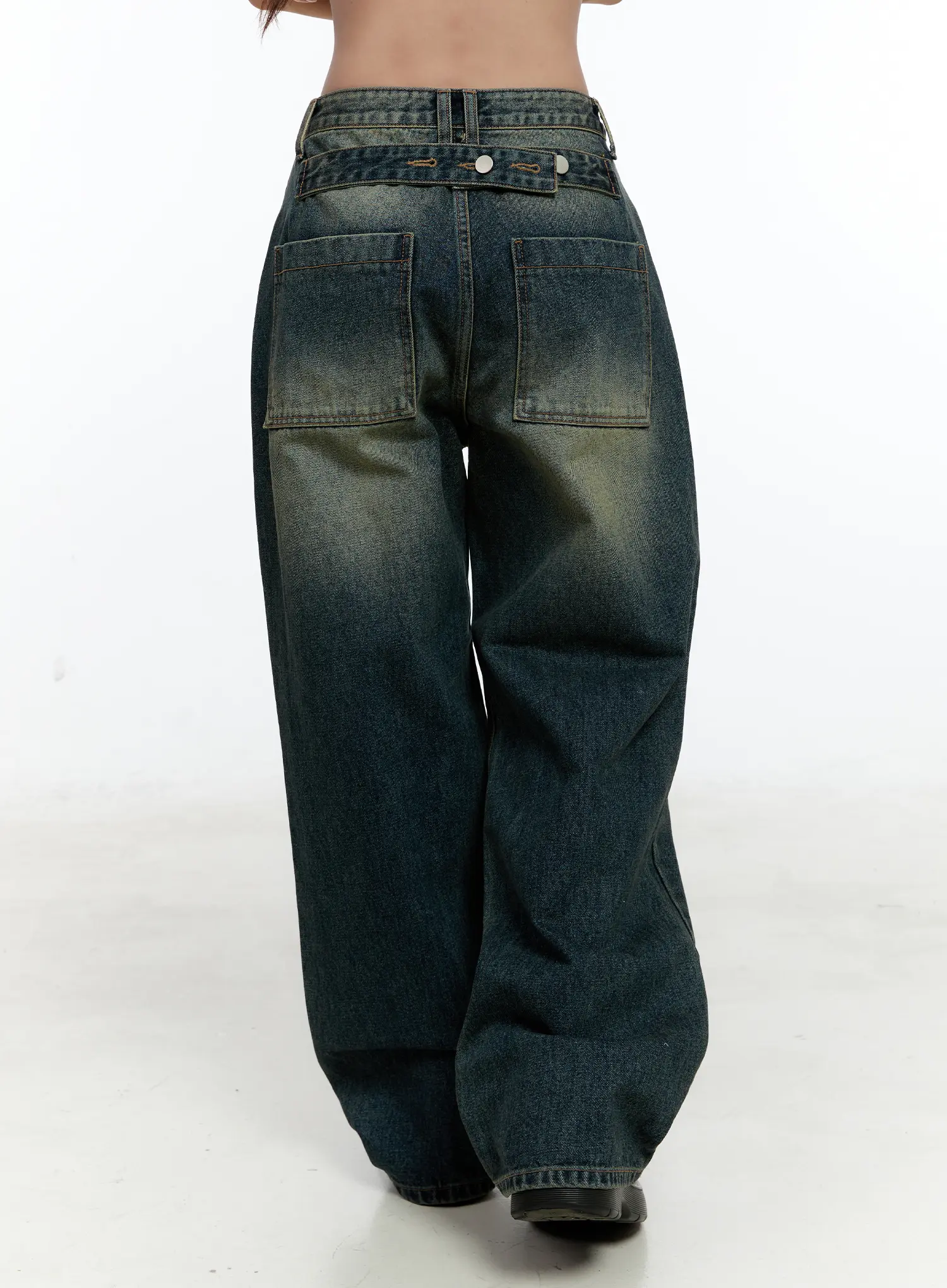 Lilian Vintage Wash Wide-Leg Jeans CS518 - Image 8
