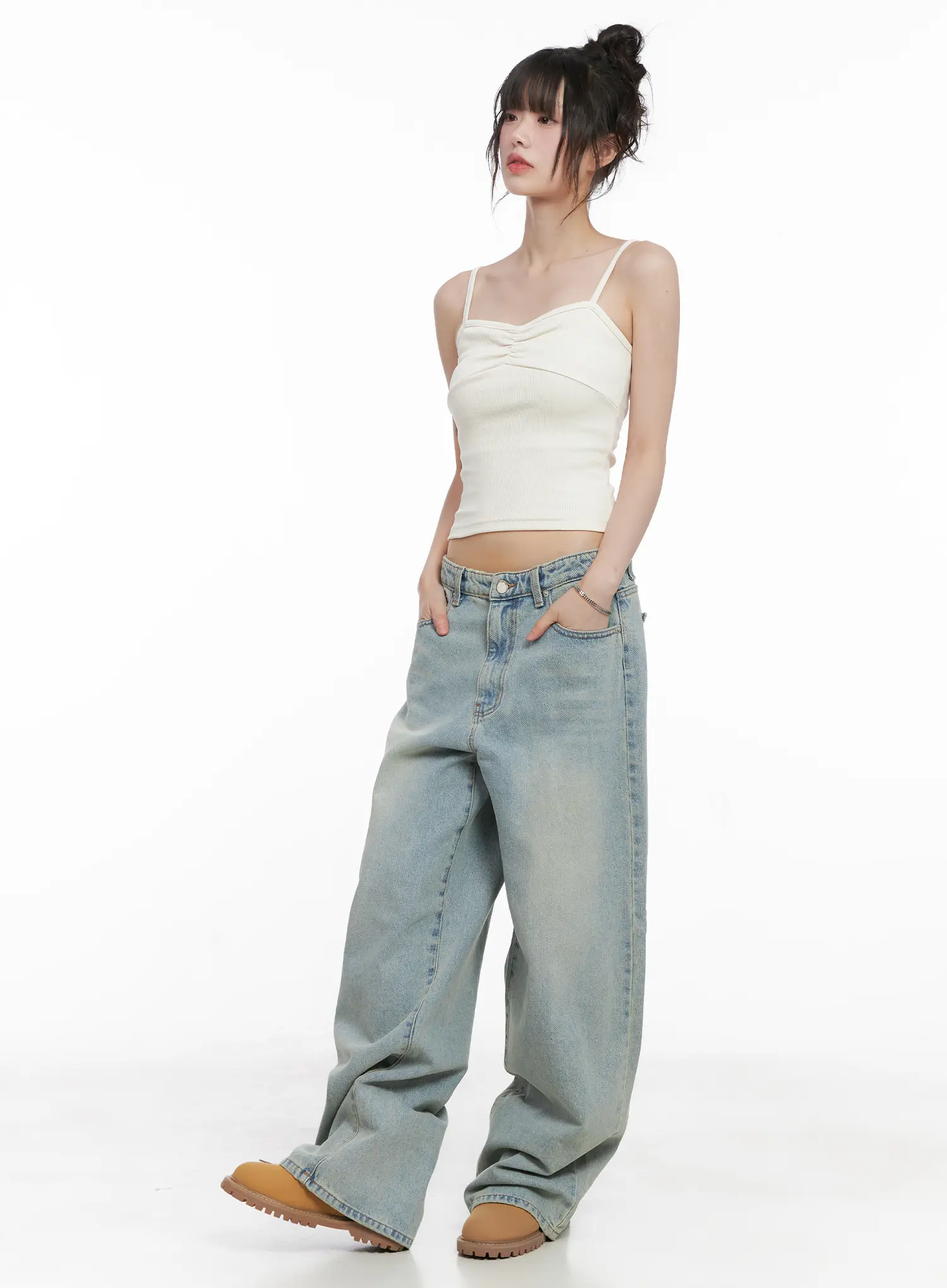 Lilly Light Wash Baggy Jeans CG519 - Image 5