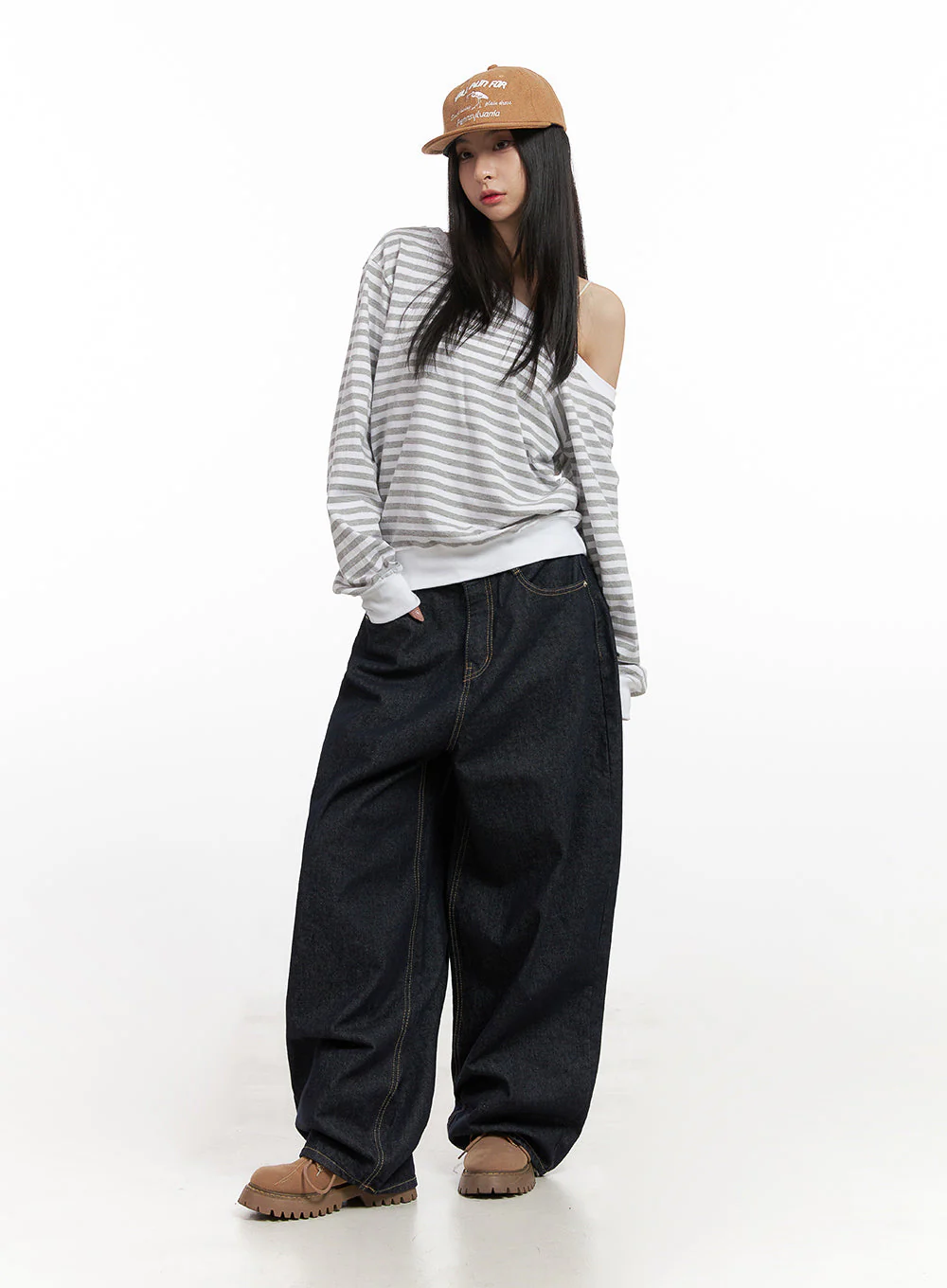Lily Stitched Wide-Leg Jeans CN426 - Image 2