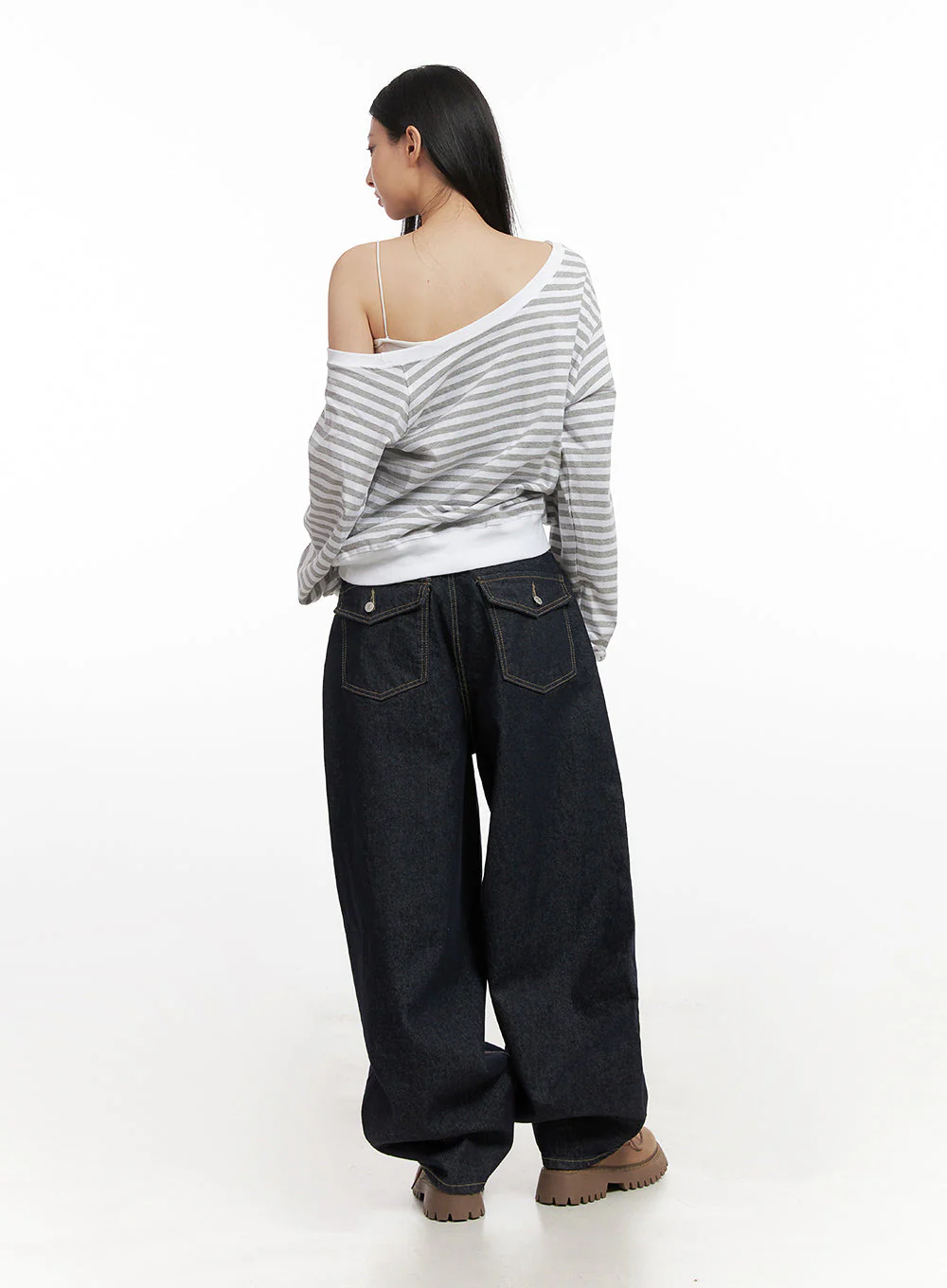 Lily Stitched Wide-Leg Jeans CN426 - Image 5