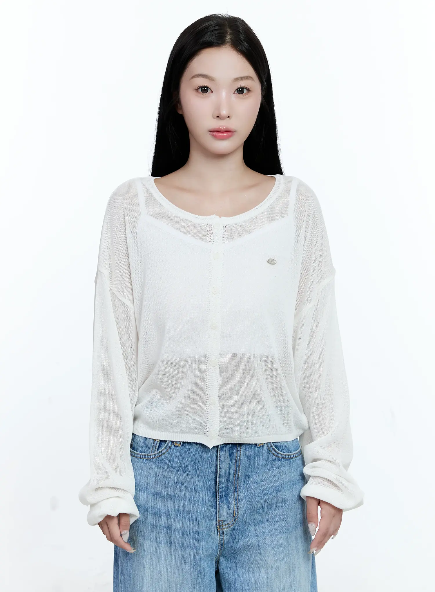 Linen Relaxed-Fit Cardigan CG513