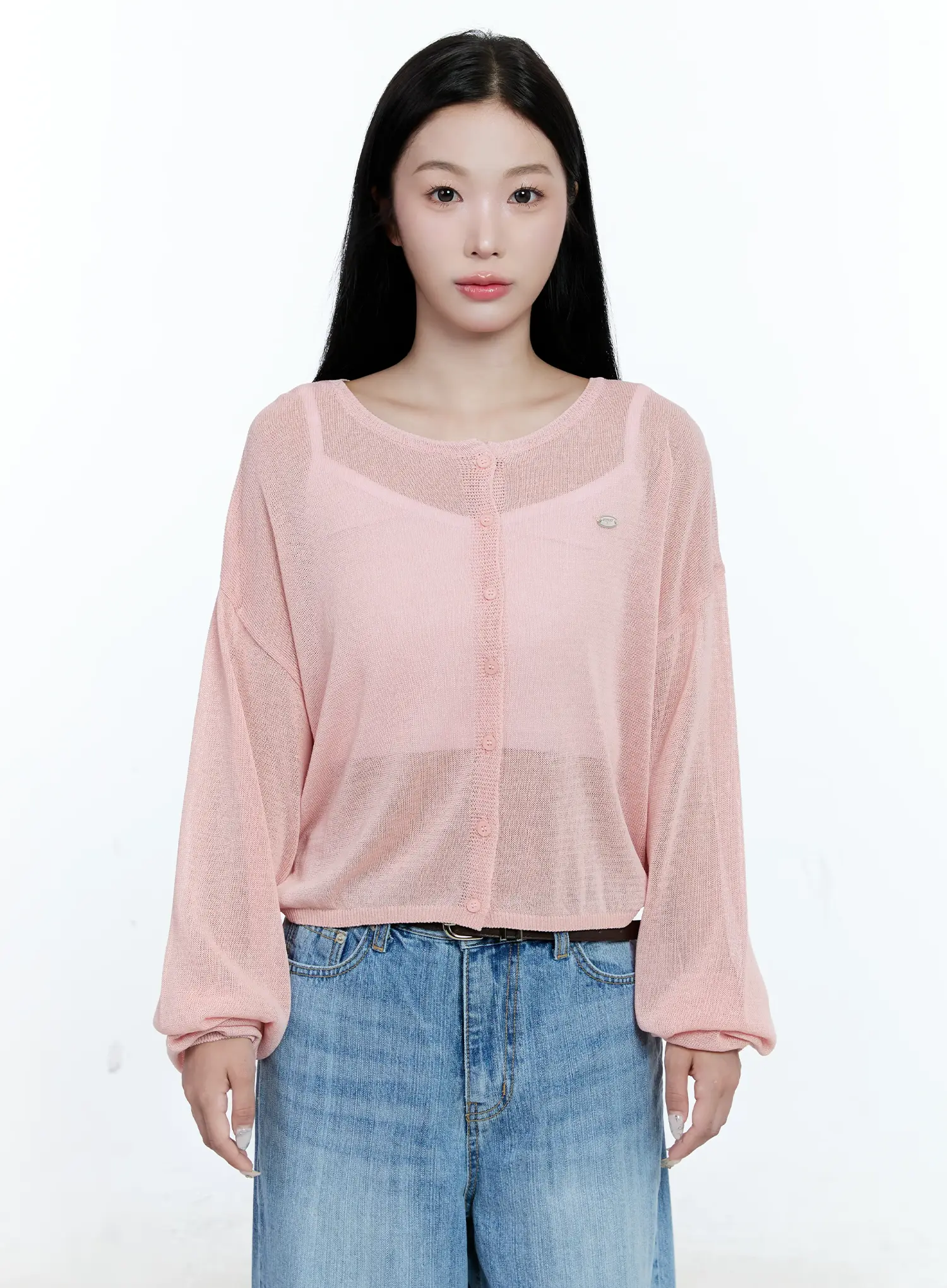Linen Relaxed-Fit Cardigan CG513 - Image 10