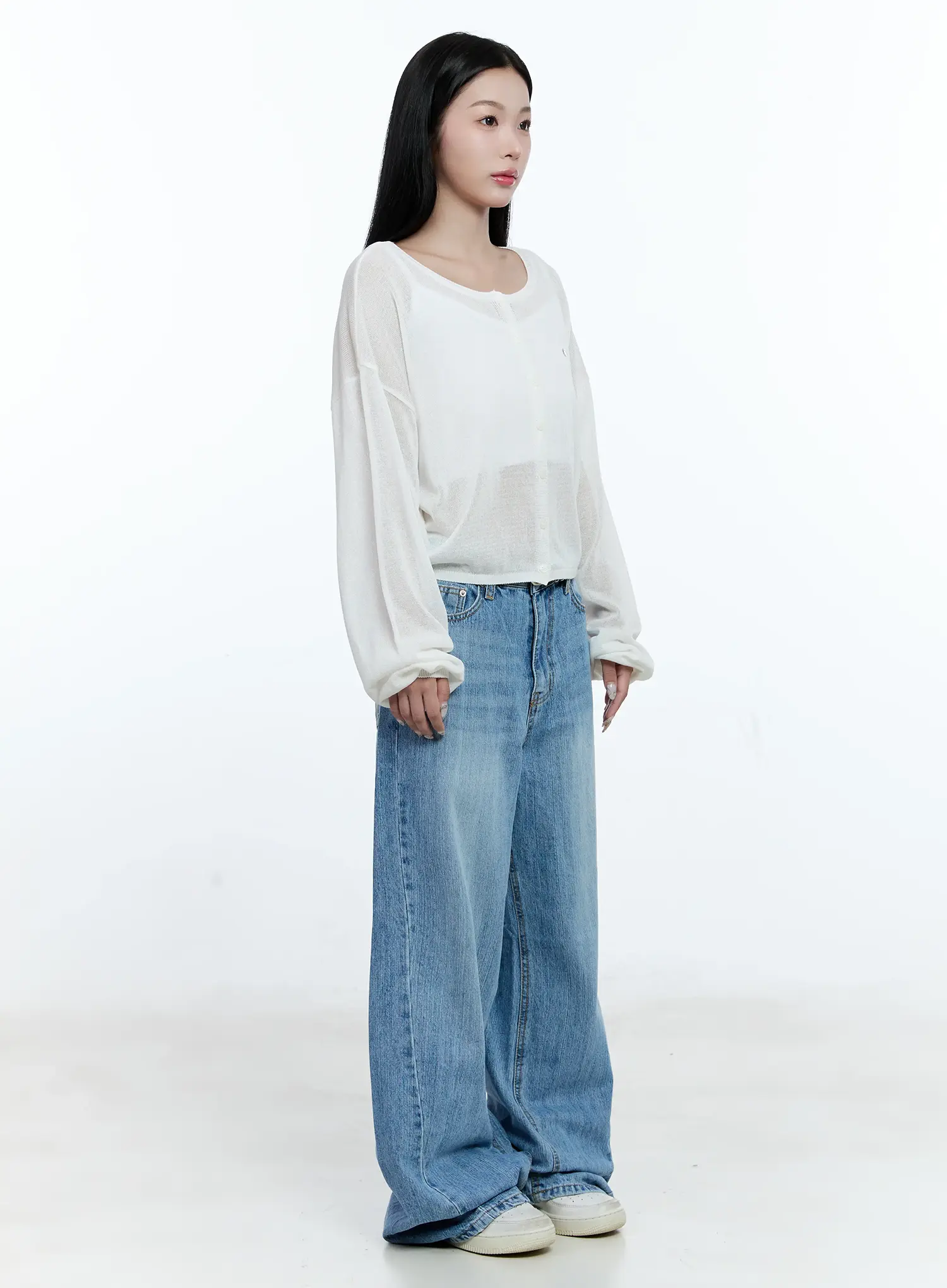 Linen Relaxed-Fit Cardigan CG513 - Image 5