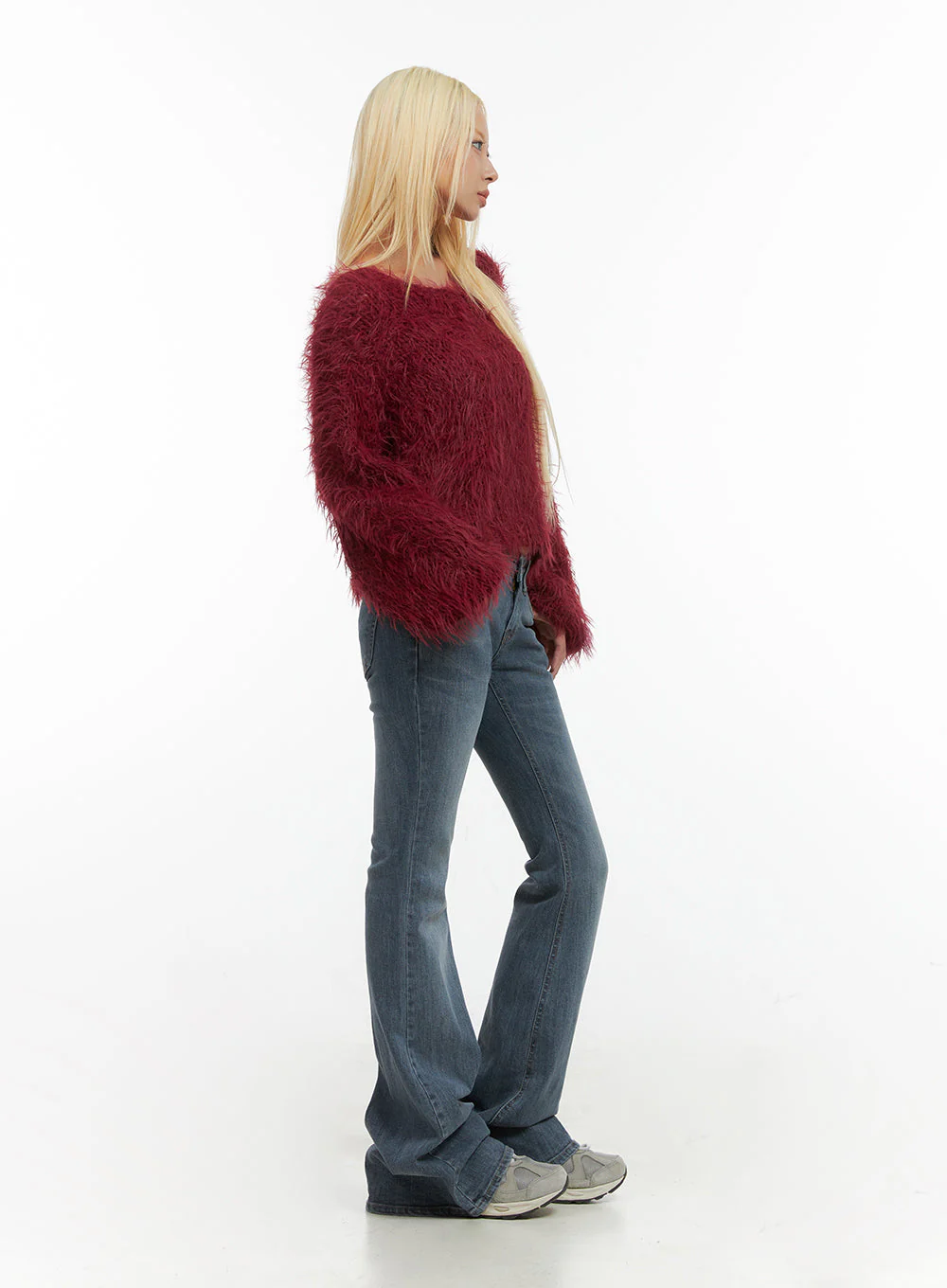 Liv Washed Denim Low Waist Bootcut Jeans CO414 - Image 3