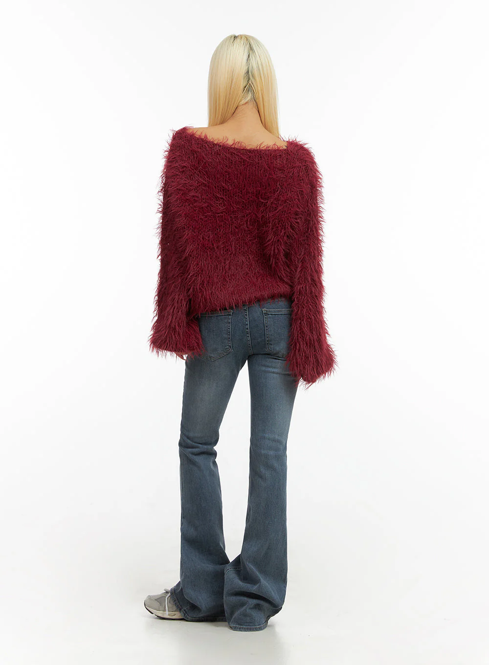 Liv Washed Denim Low Waist Bootcut Jeans CO414 - Image 4