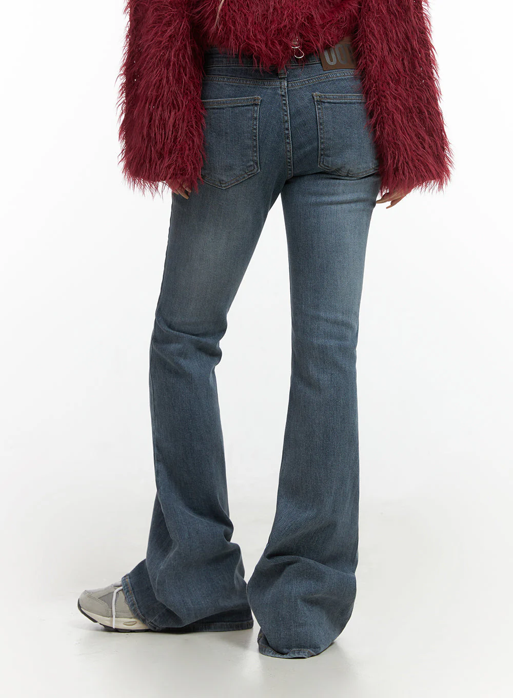 Liv Washed Denim Low Waist Bootcut Jeans CO414 - Image 6