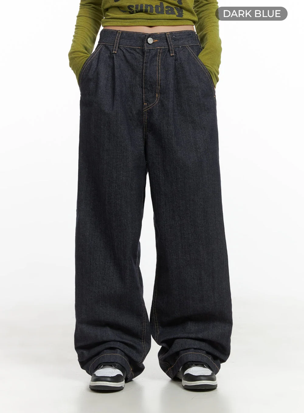 Lola Pintuck Baggy Jeans CO402 - Image 7