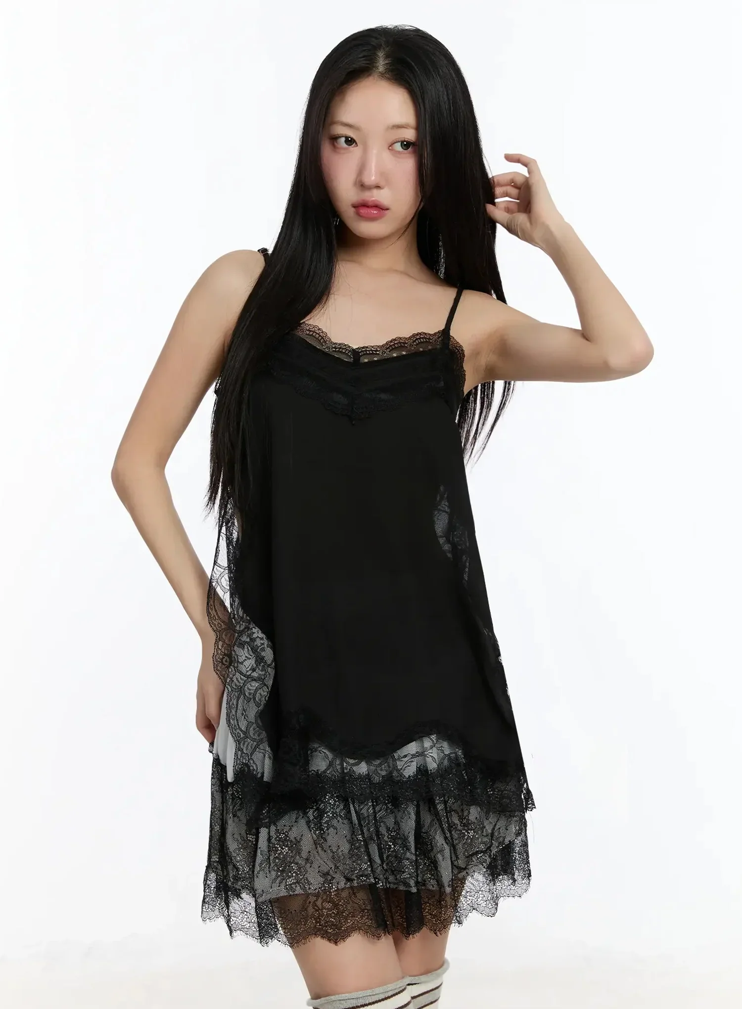 Long Lace Dress Top IM509 - Image 5
