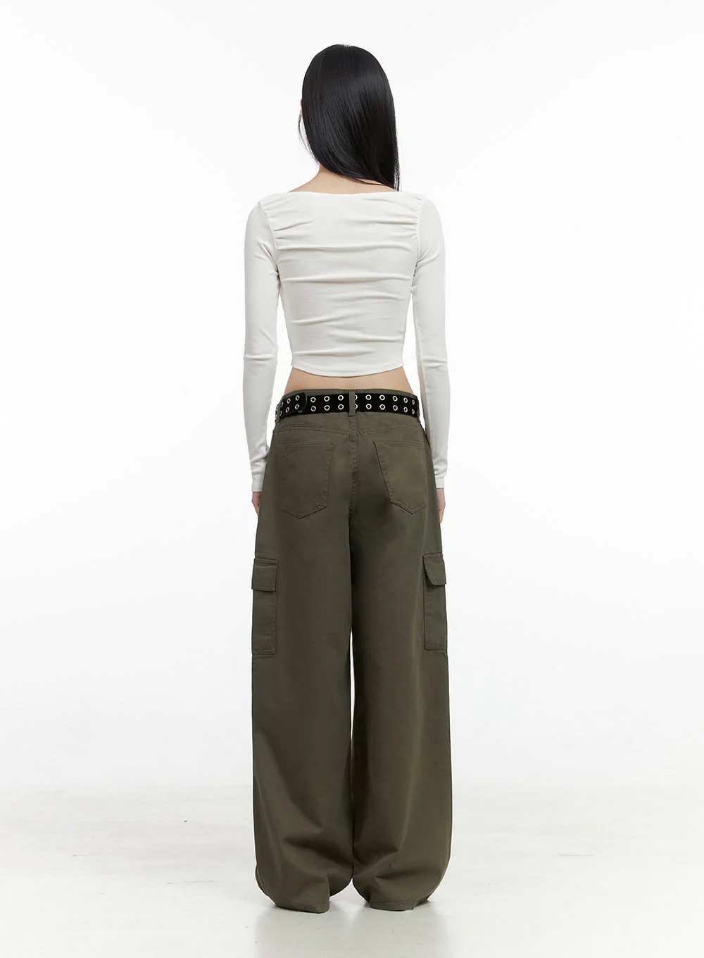 Long-Sleeve Slim Crop Top IO430 - Image 10